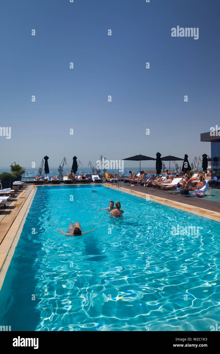 Greece, Central Macedonia Region, Thessaloniki, The Met Hotel, swimming pool Stock Photo