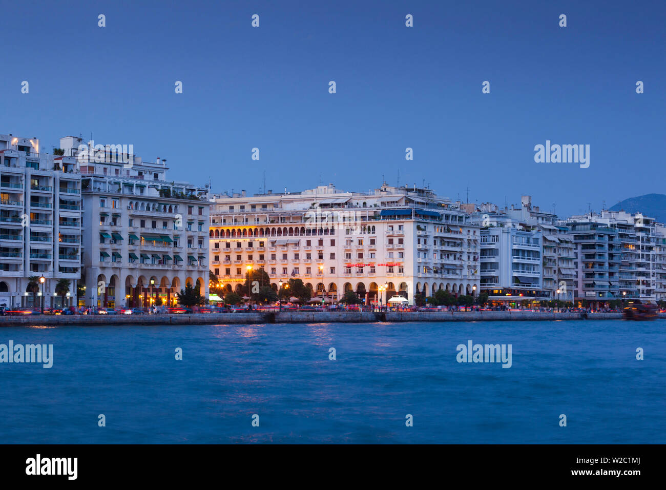 Greece, Central Macedonia Region, Thessaloniki, waterfront view Stock Photo