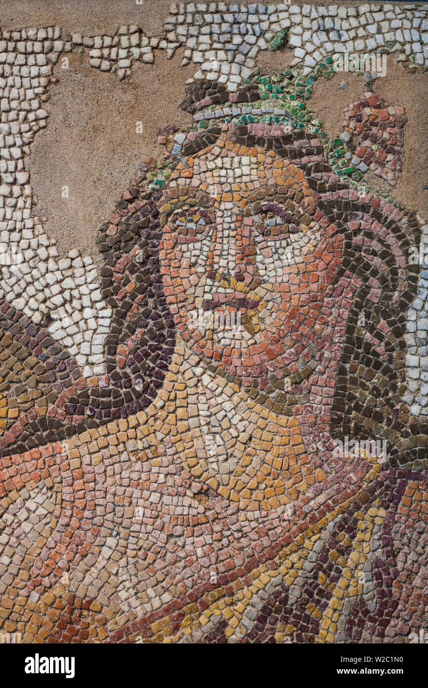 Greece, Central Macedonia Region, Thessaloniki, Archeological Museum, floor mosaic, 3rd century AD Stock Photo