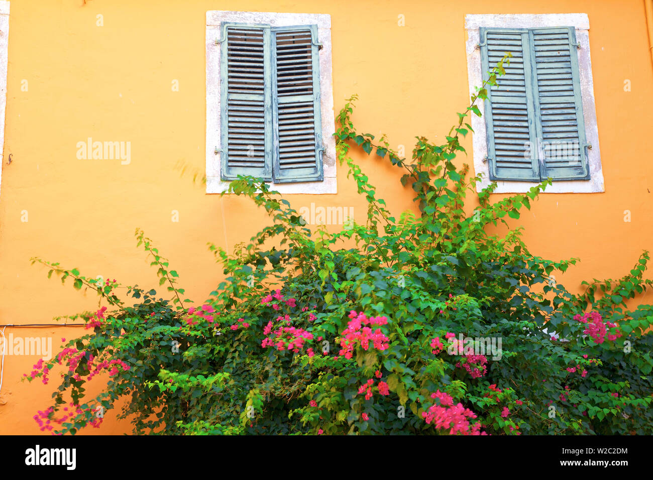 Architectural Details, Corfu Old Town, Corfu, The Ionian Islands, Greek Islands, Greece, Europe Stock Photo
