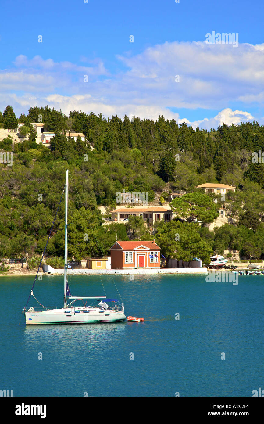 Harbour At Lakka, Paxos, The Ionian Islands, Greek Islands, Greece, Europe Stock Photo
