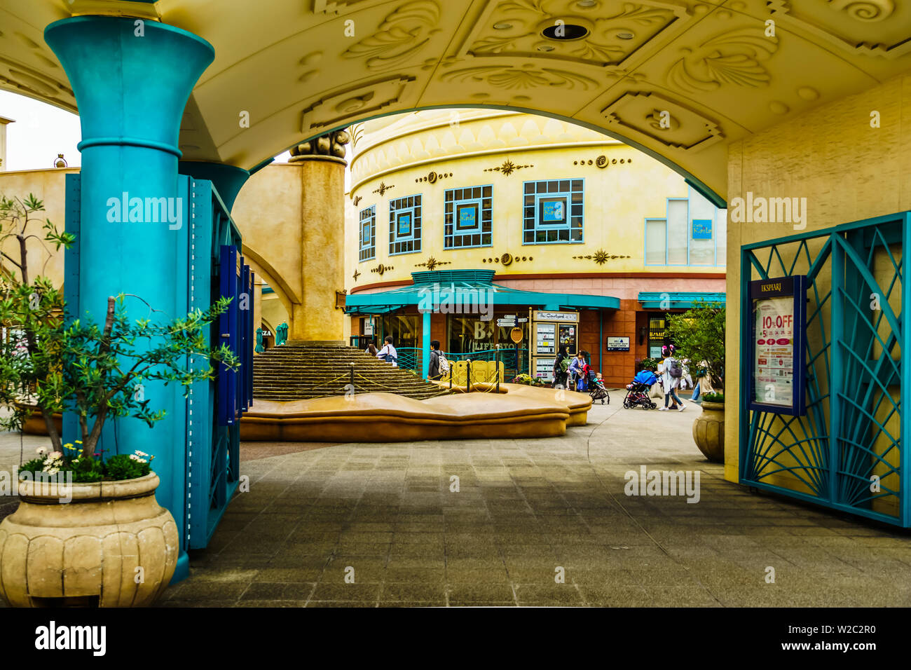 Tokyo, Japan - May 9, 2019: Ikspiari is a shopping mall at Tokyo Disney Resort, located between Maihama Station and the Disney Ambassador Hotel. Stock Photo