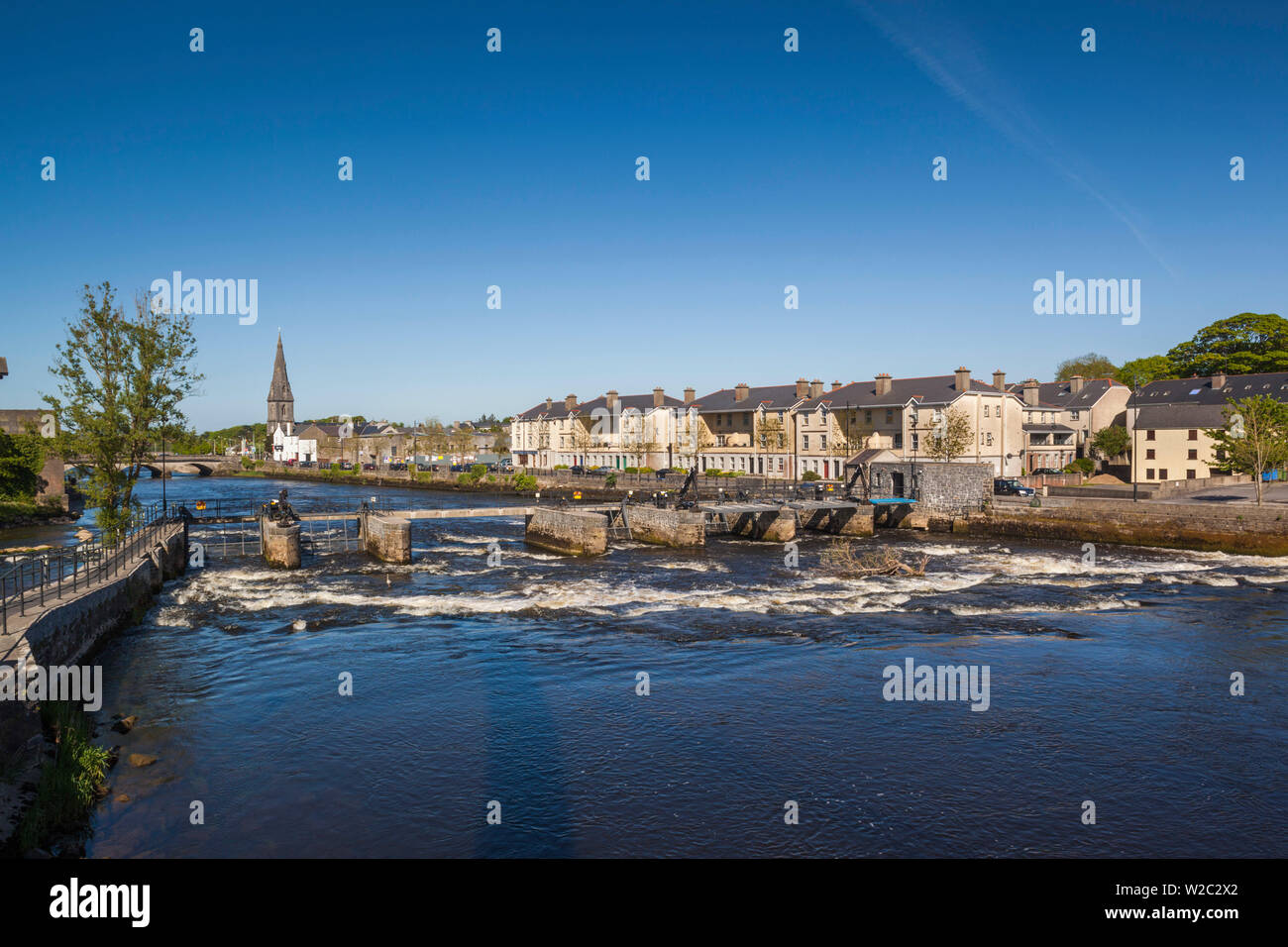 Ireland, County Mayo, Ballina, salmon weirs Stock Photo