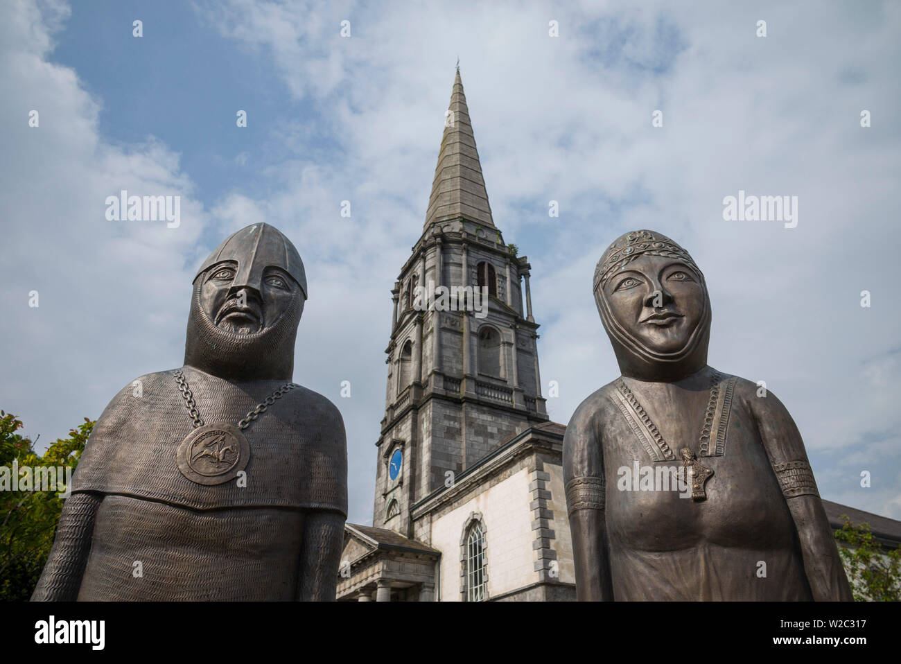Ireland, County Waterford, Waterford City, statues of Lord Strongbow