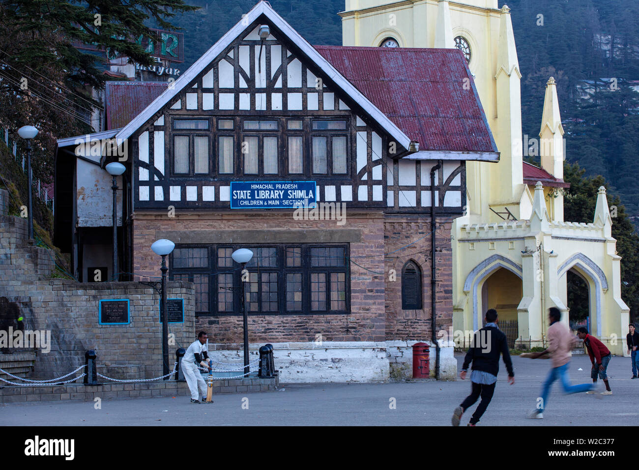 Shimla Ridge Church State library shimla himachal pradesh hi-res stock photography and ...