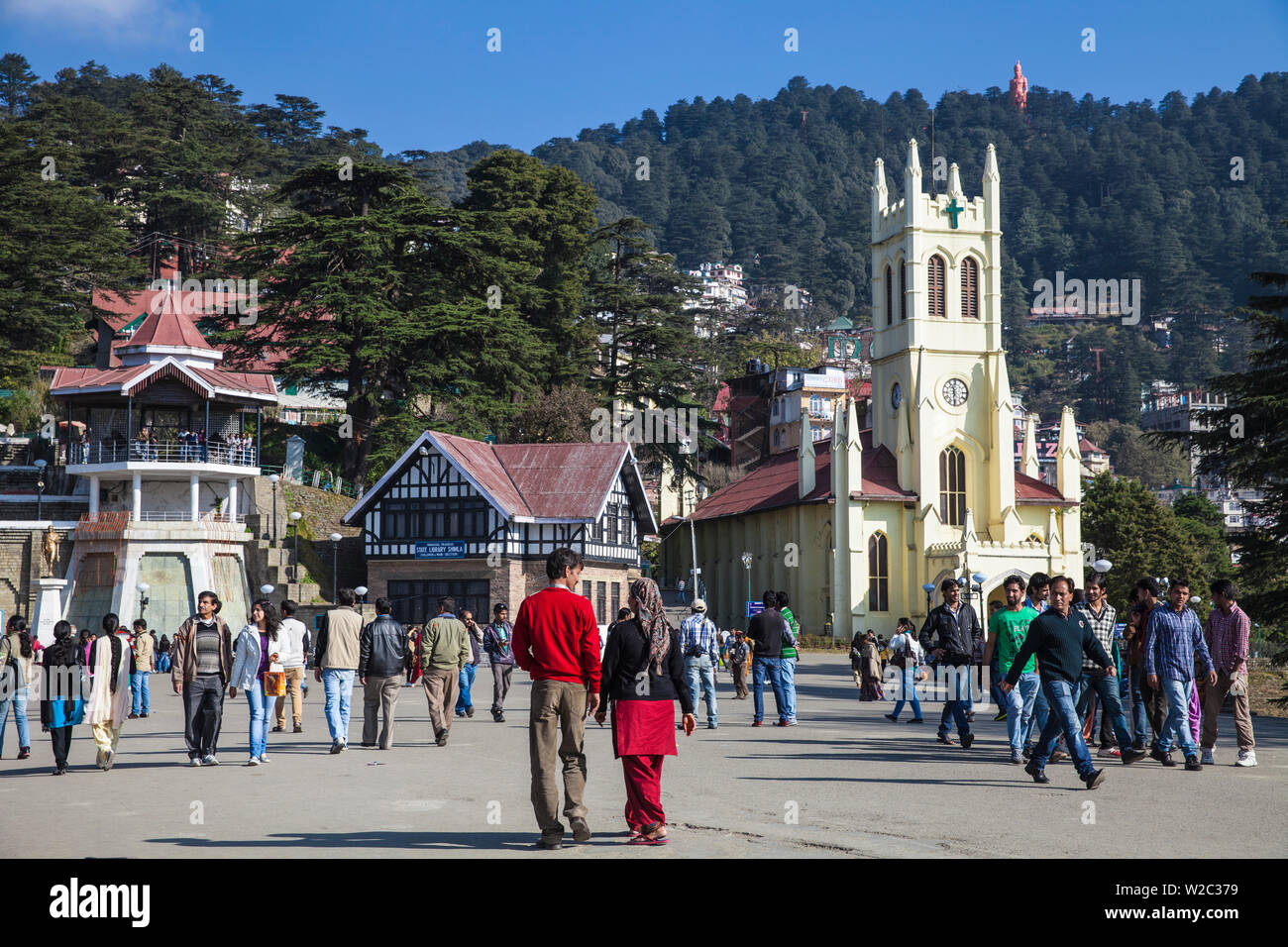 Shimla Ridge Church Church of north india hi-res stock photography and images - Alamy