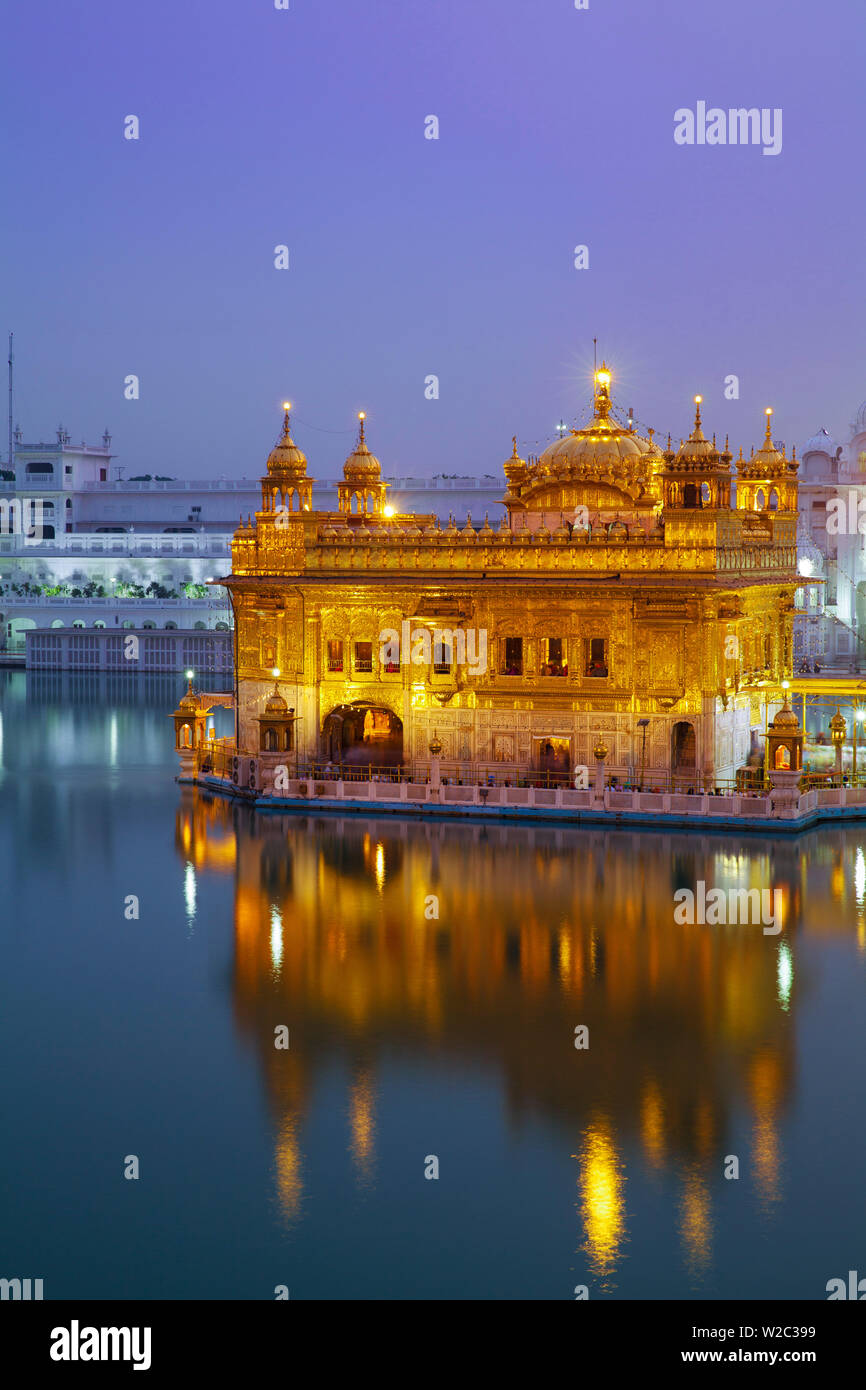 India, Punjab, Amritsar, The Harmandir Sahib,  known as The Golden Temple Stock Photo