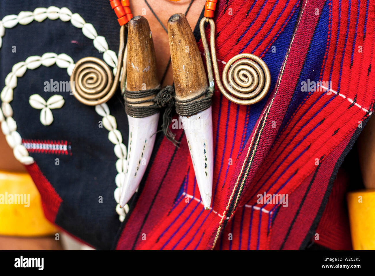 Chang tribe, man's jewellery, Nagaland, N.E. India Stock Photo