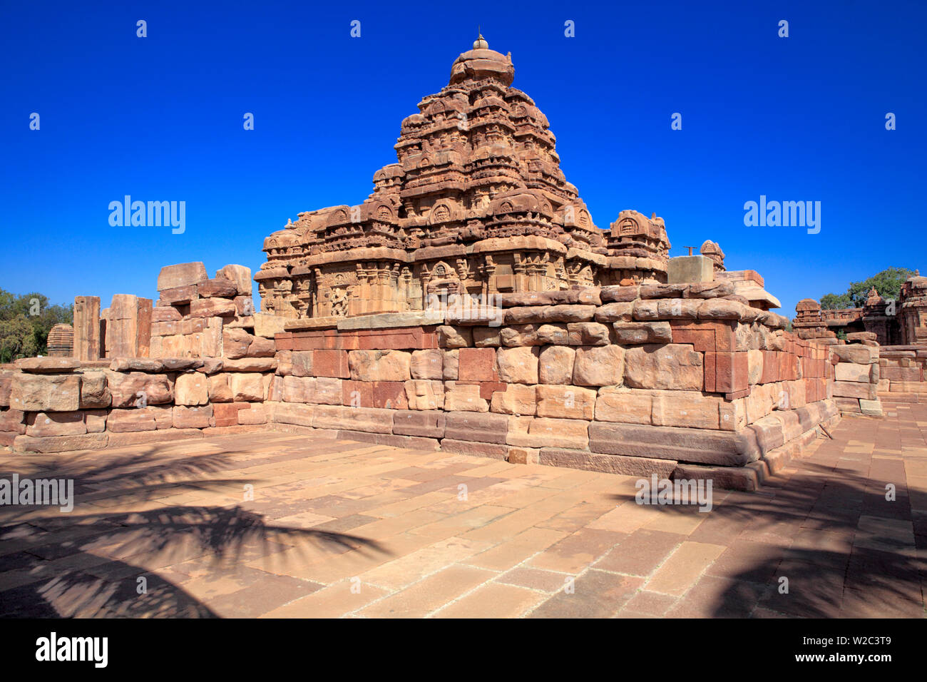 Hindu Temple 8th Century Pattadakal Karnataka India Stock Photo 