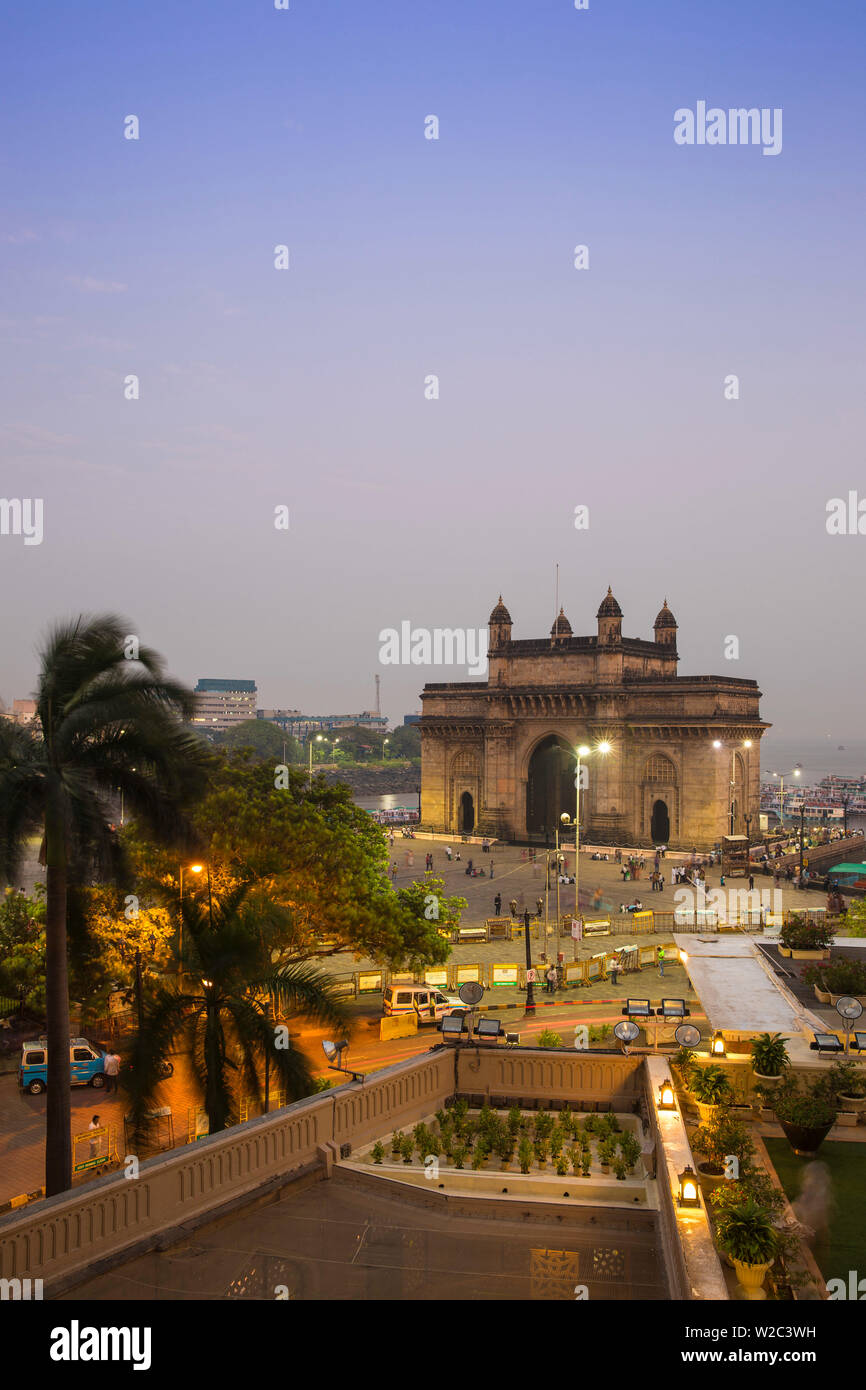 India, Maharashtra, Mumbai, View of Gateway of India Stock Photo