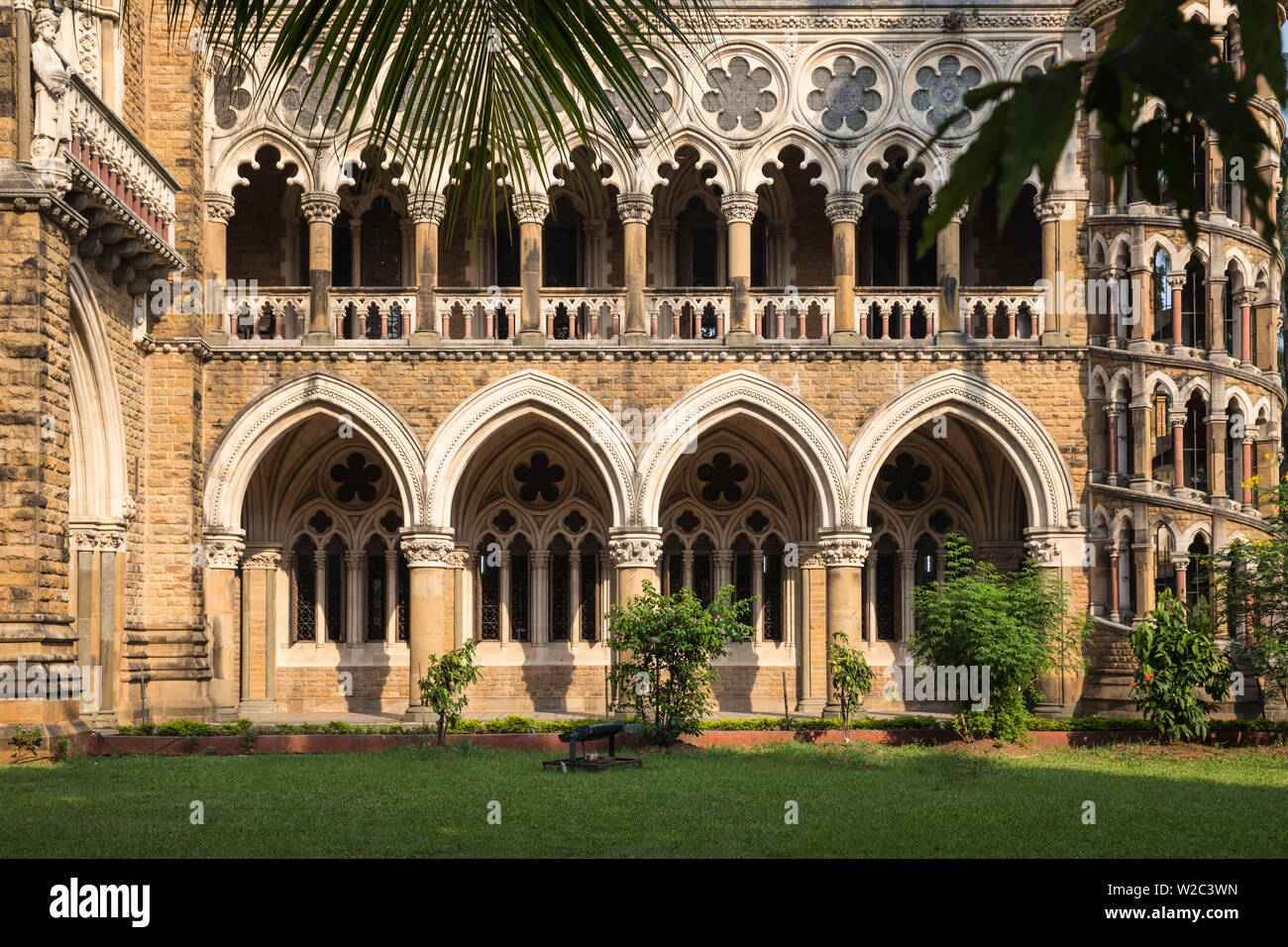 India, Maharashtra, Mumbai, Fort area, University of Mumbai, designed by Gilbert Scott who designed Londonâ€™s St Pancras train station Stock Photo