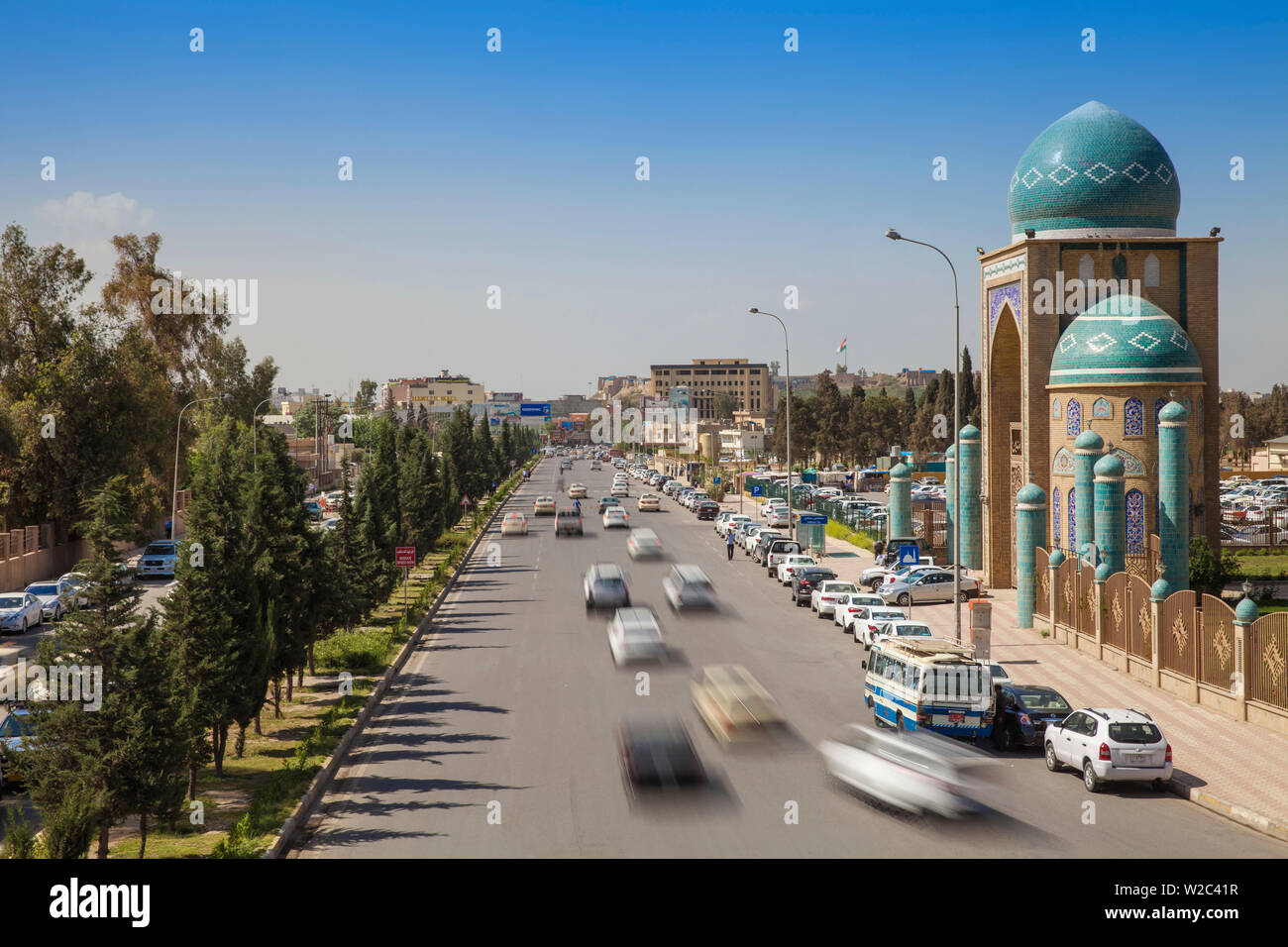 Iraq, Kurdistan, Erbil, Jalil Khayat Mosque Stock Photo