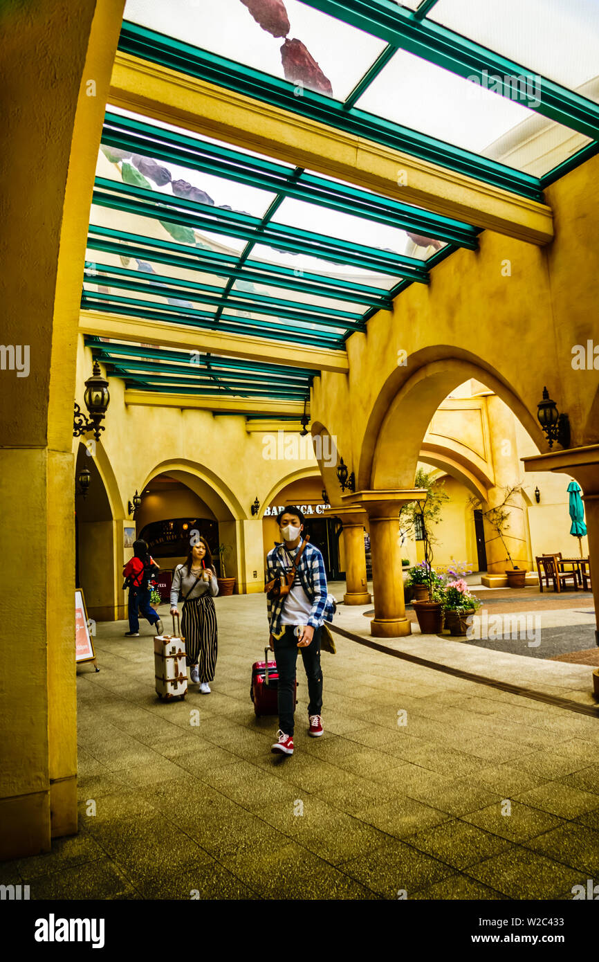 Tokyo, Japan - May 9, 2019: Ikspiari is a shopping mall at Tokyo Disney Resort, located between Maihama Station and the Disney Ambassador Hotel. Stock Photo