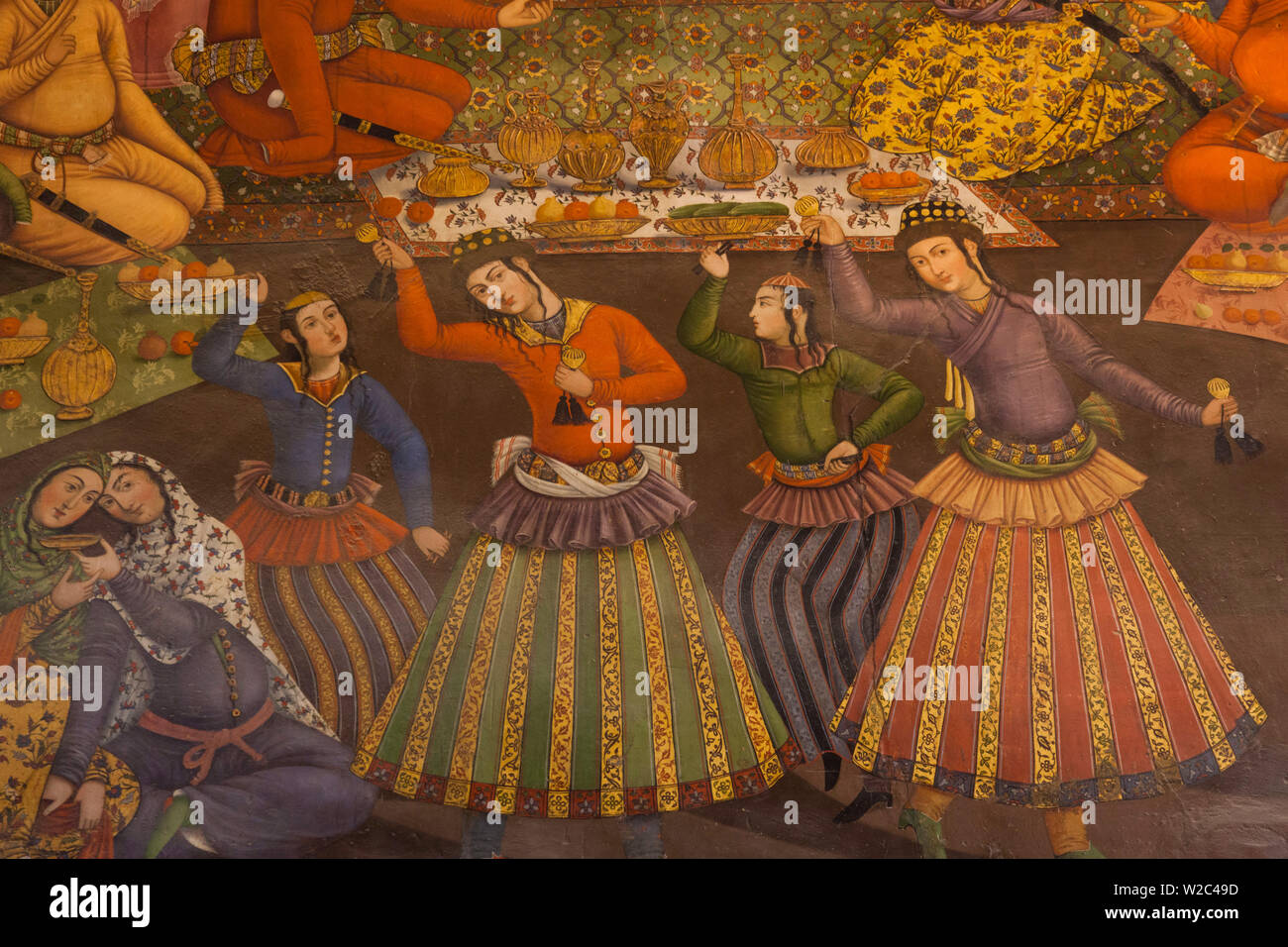 Iran, Central Iran, Esfahan, Decorative Arts Museum, wall mural Stock Photo