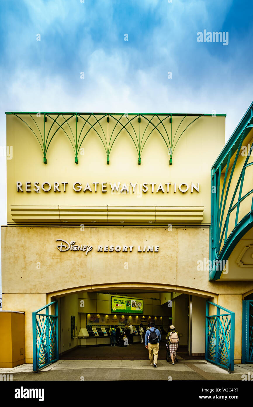 Tokyo, Japan - May 9, 2019: Ikspiari is a shopping mall at Tokyo Disney Resort, located between Maihama Station and the Disney Ambassador Hotel. Stock Photo
