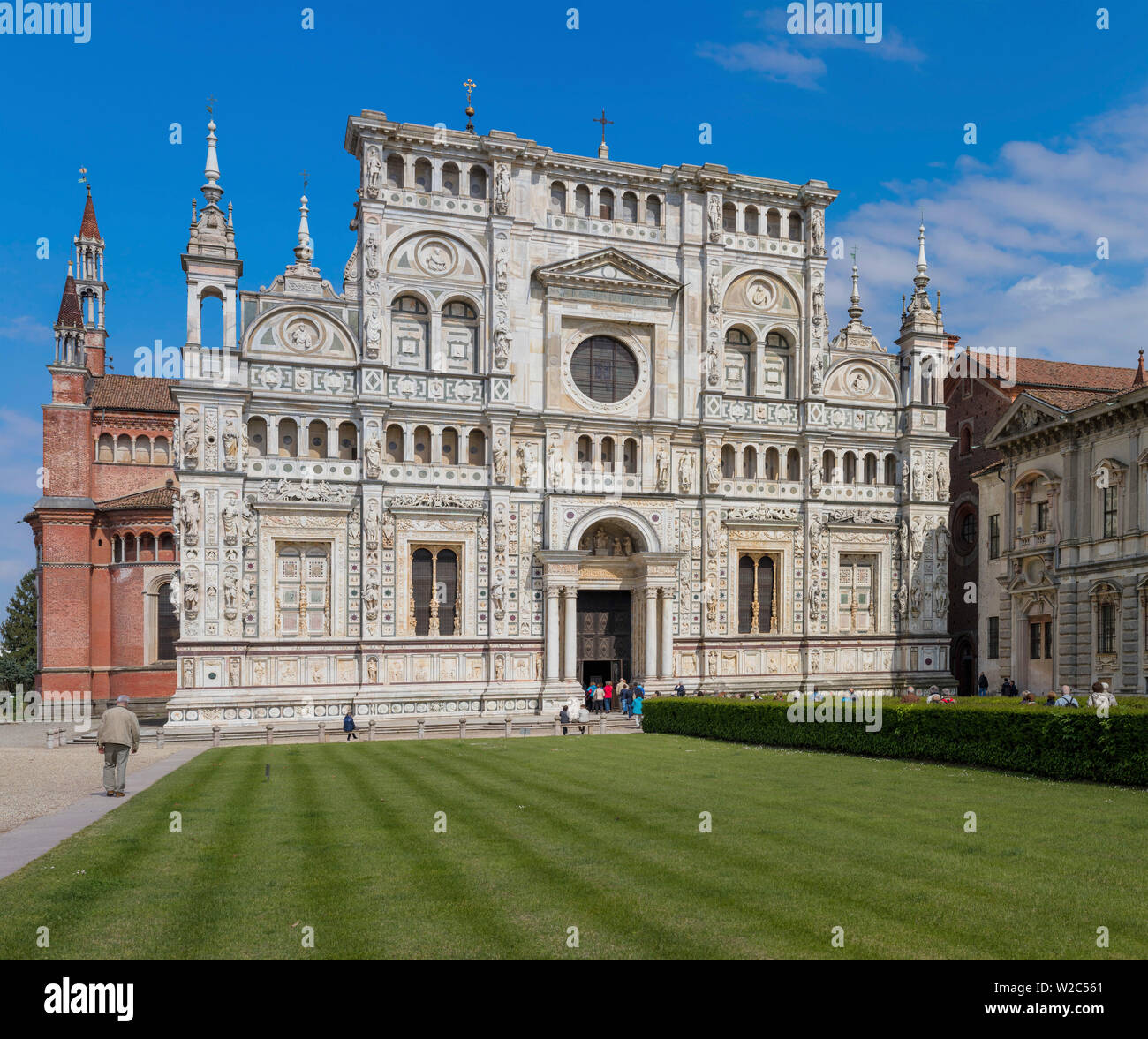 Abbey church, Certosa di Pavia monastery, Lombardy, Italy Stock Photo