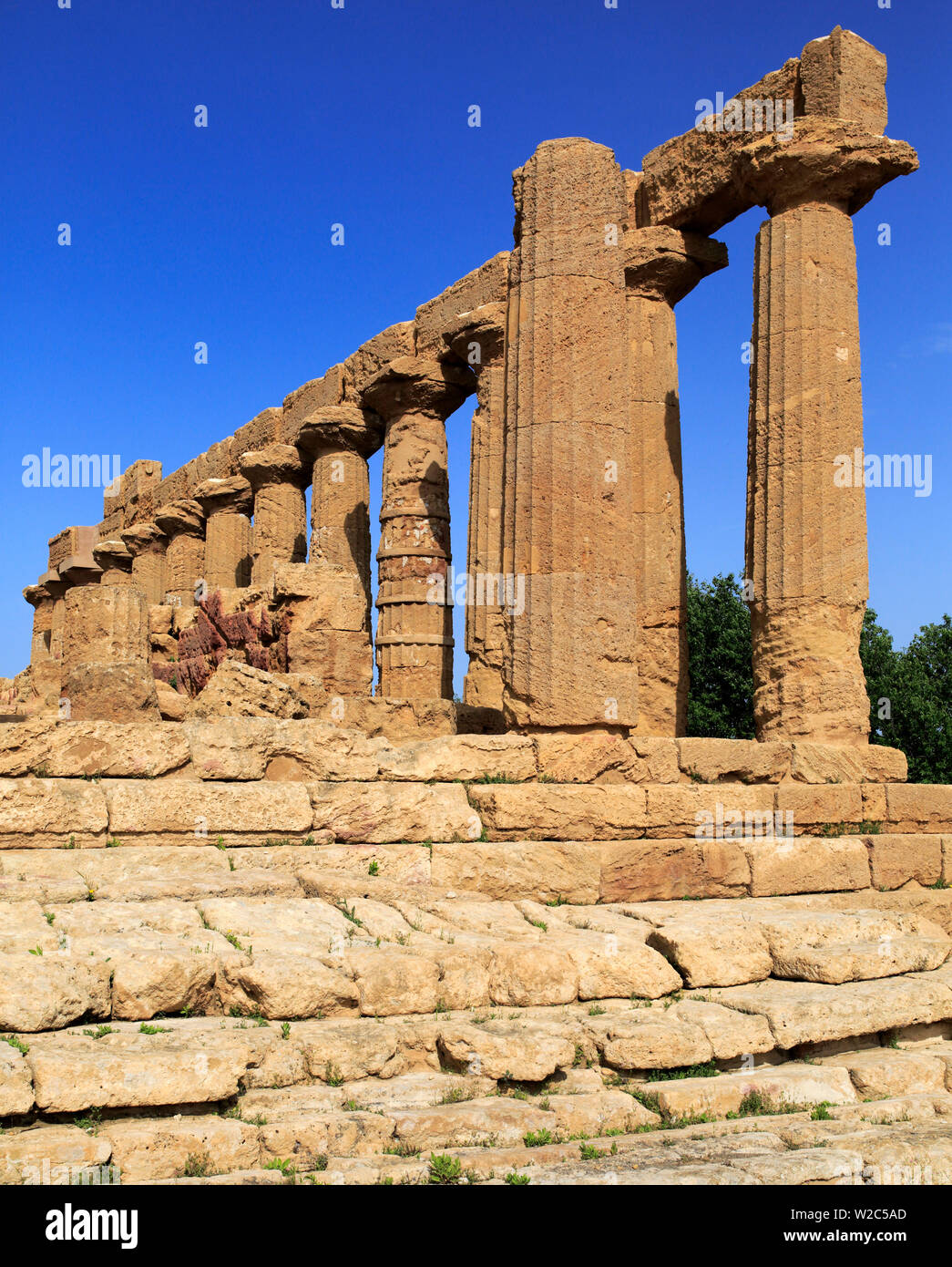 Temple of Juno Lacinia (450 BC), Valley of the Temples, Agrigento, Sicily, Italy Stock Photo