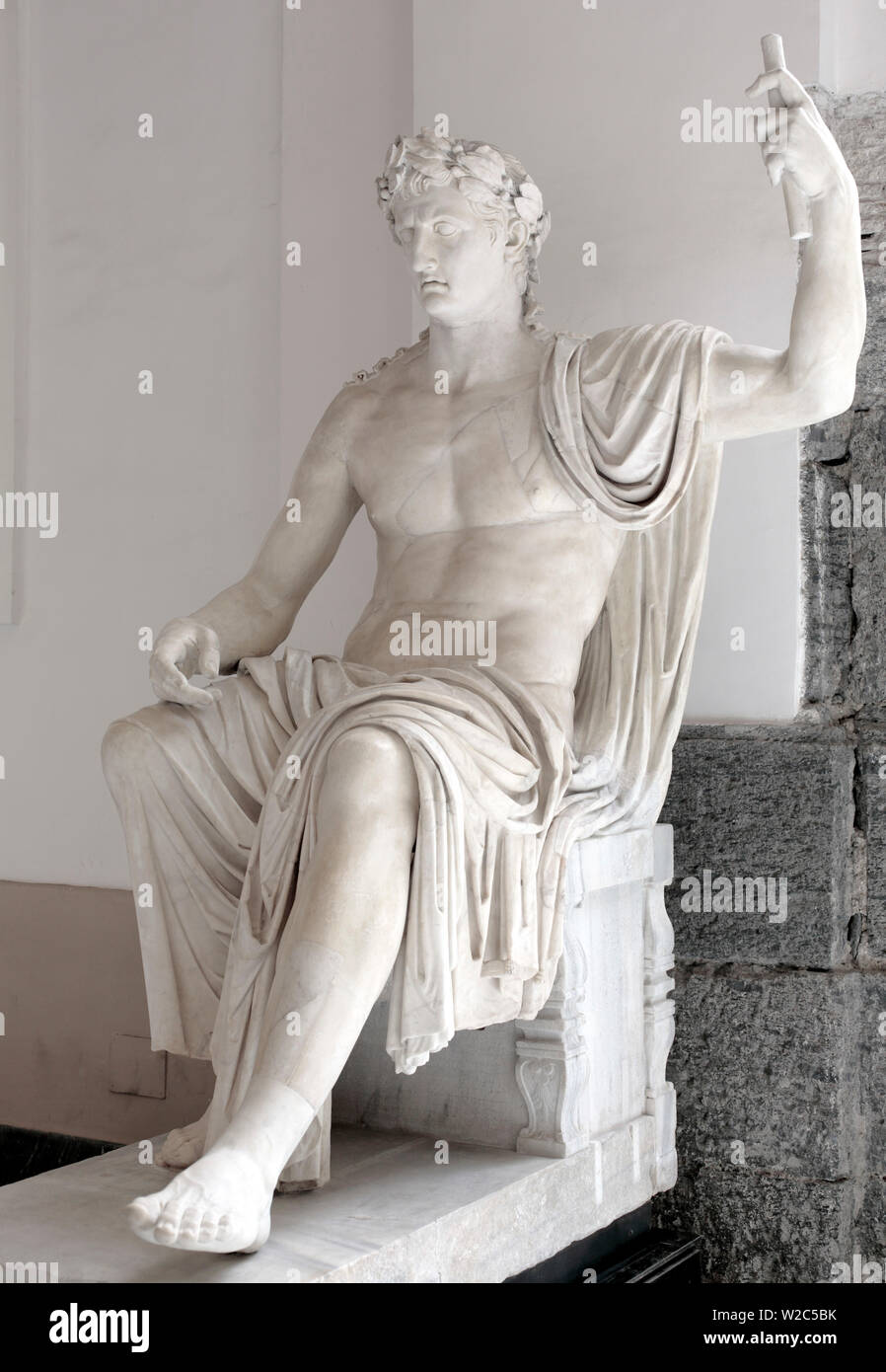 Statue of Augustus, Herculaneum, National Archaeological Museum, Naples, Campania, Italy Stock Photo