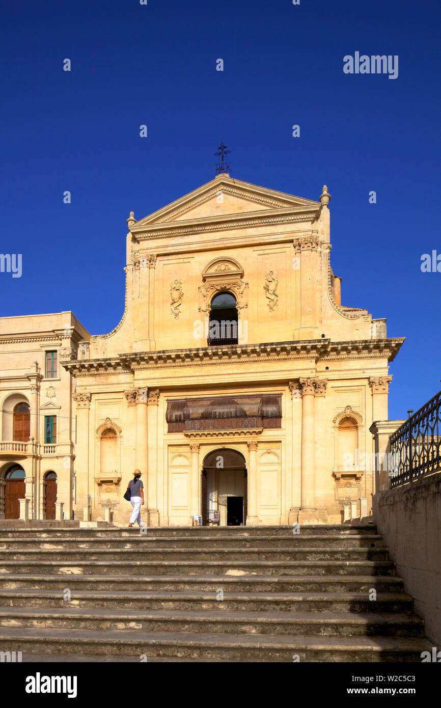 Basilica of San Salvatore, Noto, Sicily, Italy Stock Photo