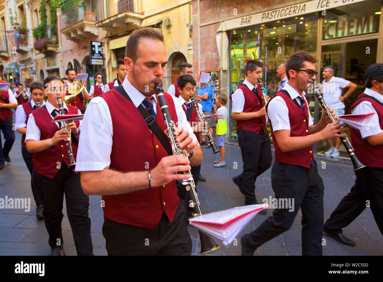 Feast Day of Saint Pancras, Taormina, Sicily, Italy Stock Photo