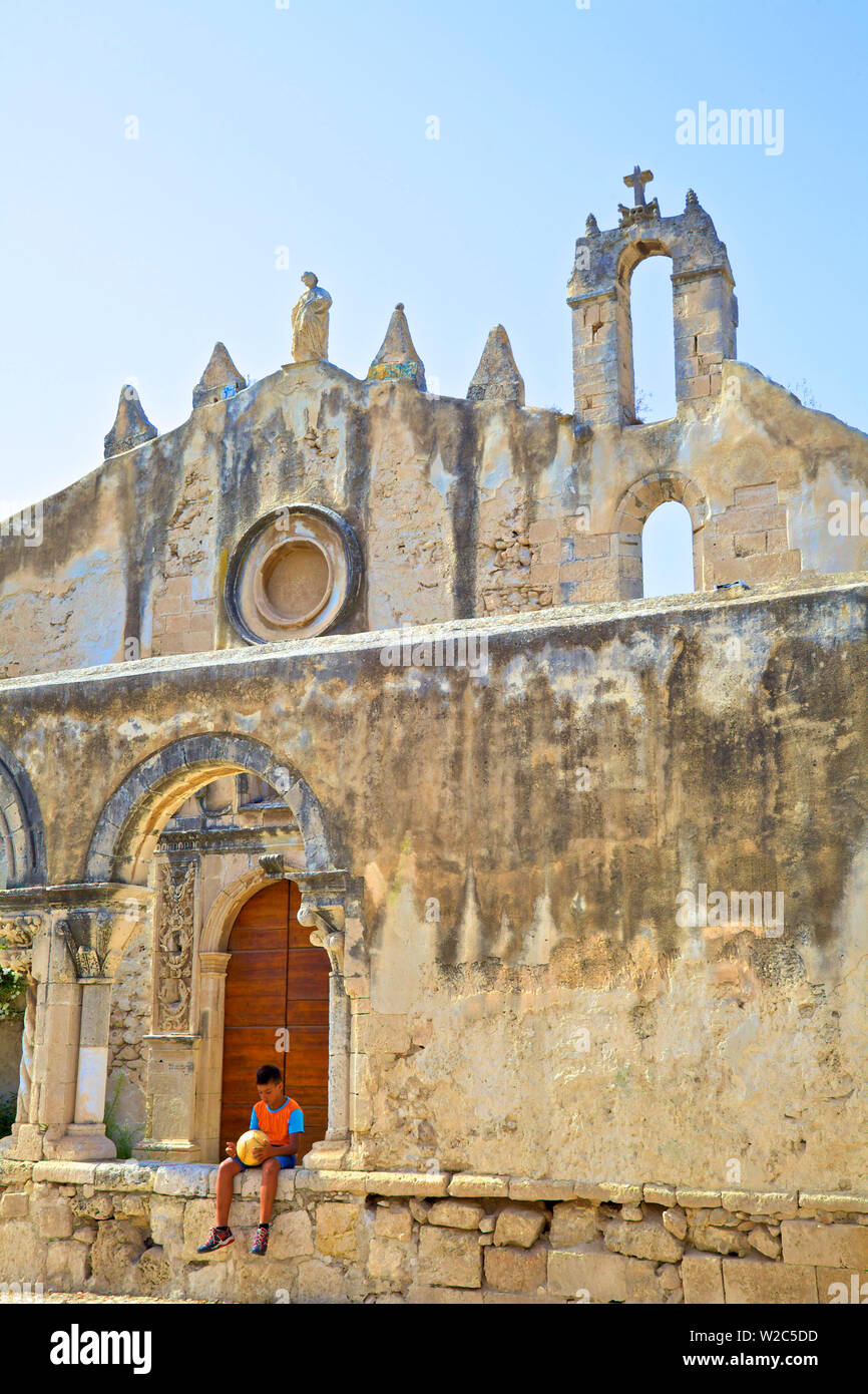 Facade of Church of San Giovanni, Syracuse, Sicily, Italy Stock Photo