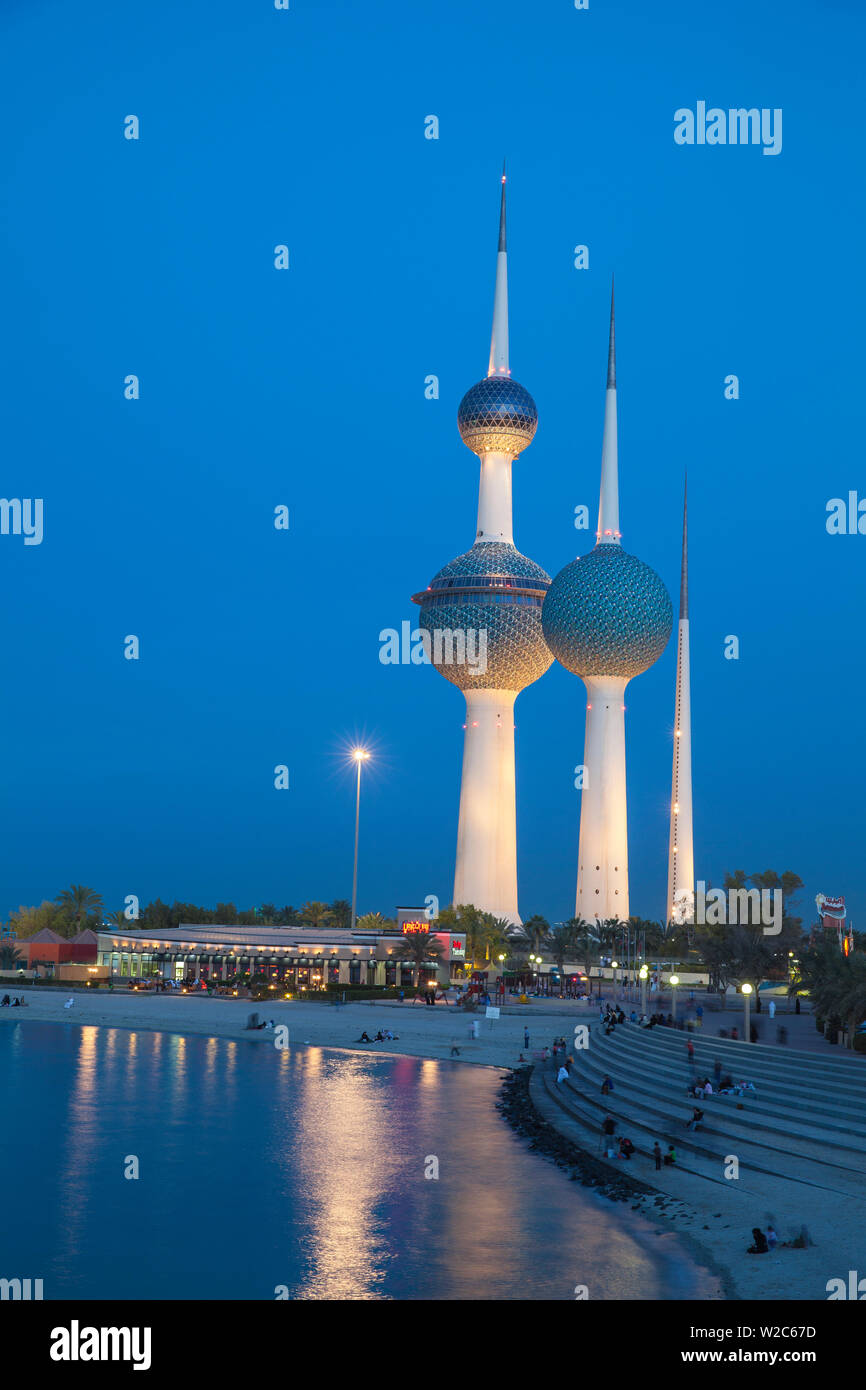 Kuwait tower reflection hires stock photography and images Alamy