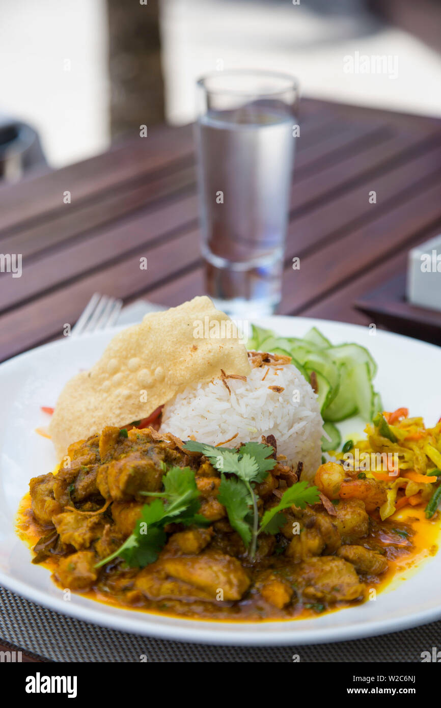 Mauritian chicken and prawn curry (Mauritius has a majority Indian Hindu population which is reflected in their popular cuisines)Mauritius Stock Photo