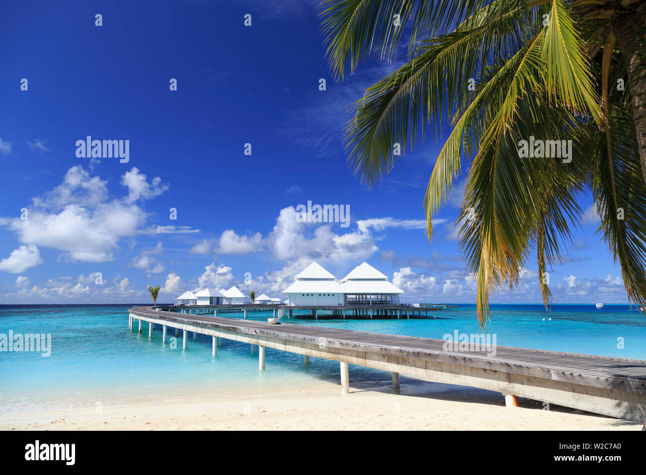 Maldives, South Ari Atoll, Thudufushi Island, Diamonds Thudufushi Resort Stock Photo