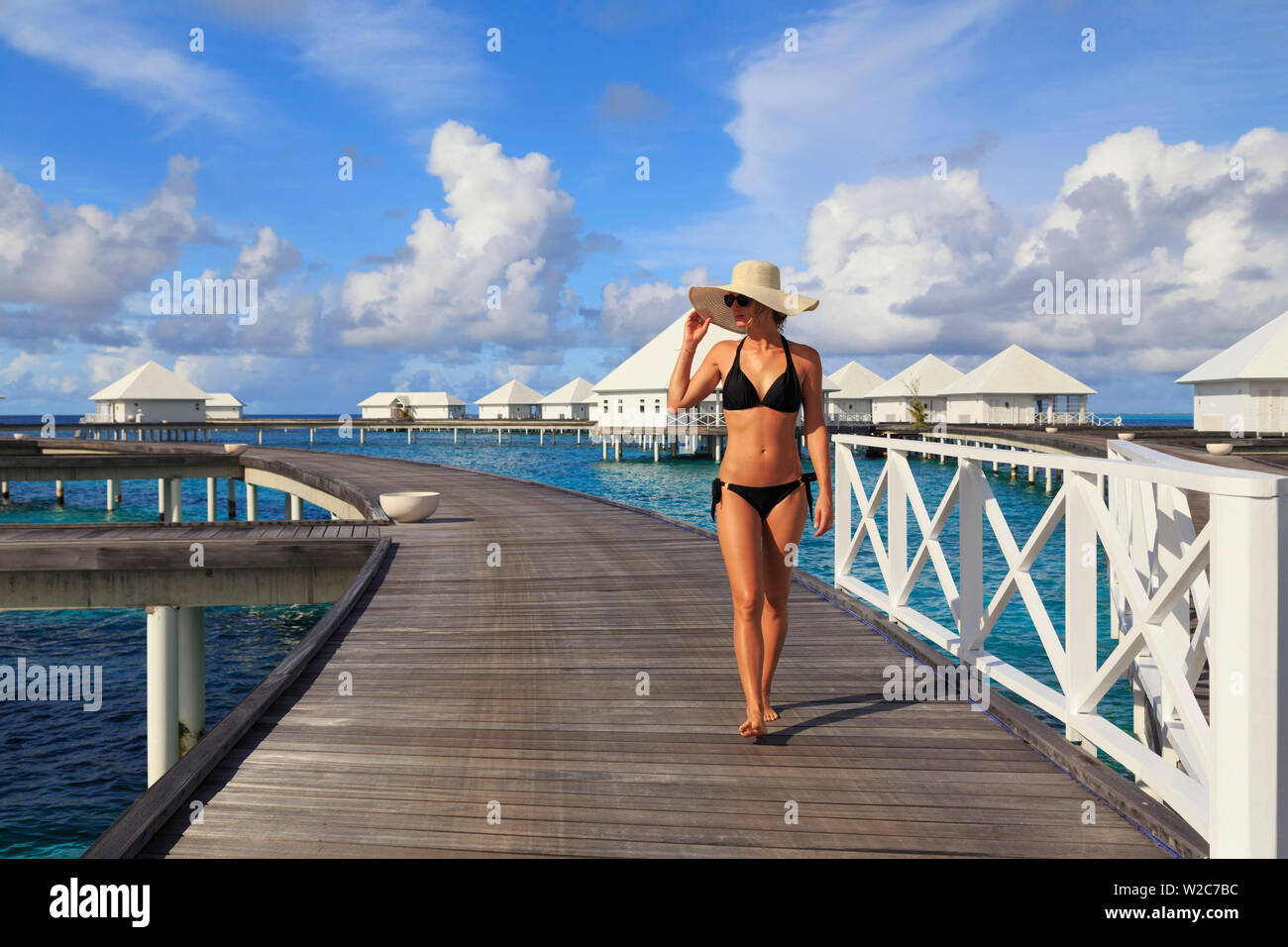 Maldives, South Ari Atoll, Thudufushi Island, Diamonds Thudufushi Resort (MR) Stock Photo