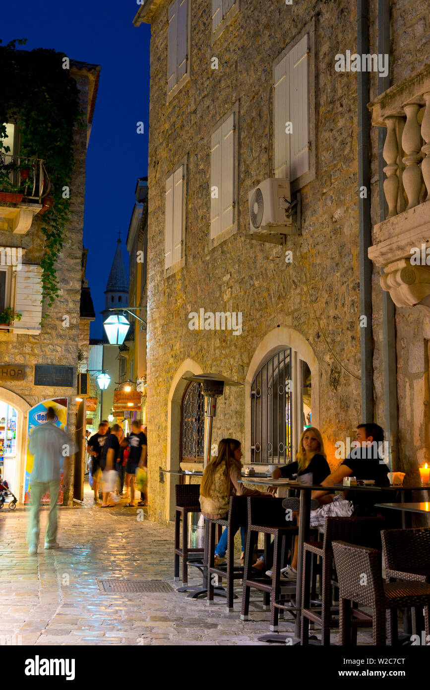 Montenegro, Budva, Old Town, Stari Grad Stock Photo