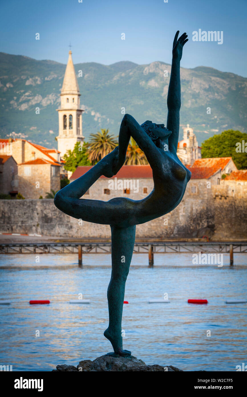 The Dancer, Stari Grad (Old Town), Sveti Ivan, Budva, Montenegro Stock Photo