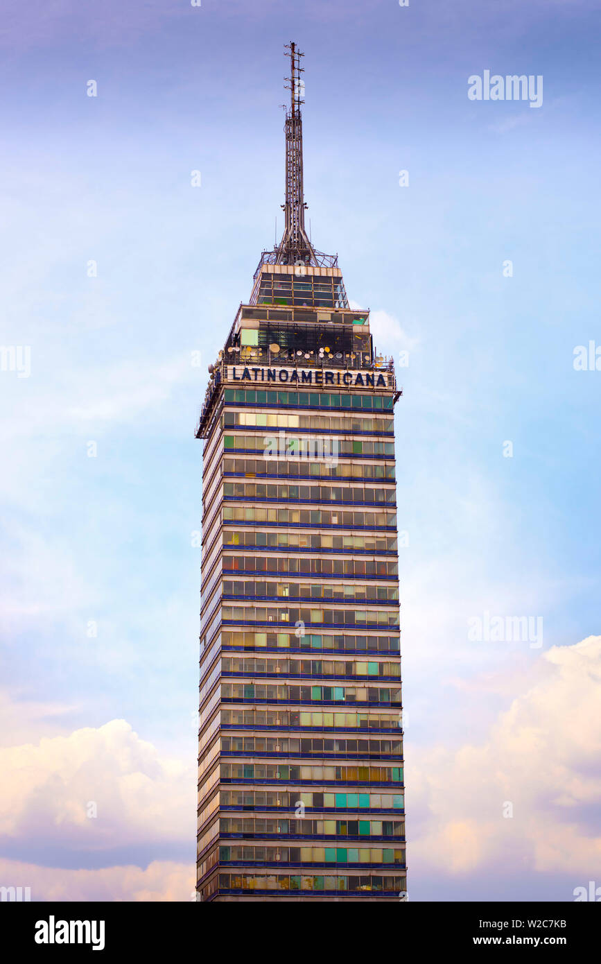 Mexico, Mexico City, Torre Latinoamericana, LatinAmerican Tower, Landmark, Skyline Stock Photo