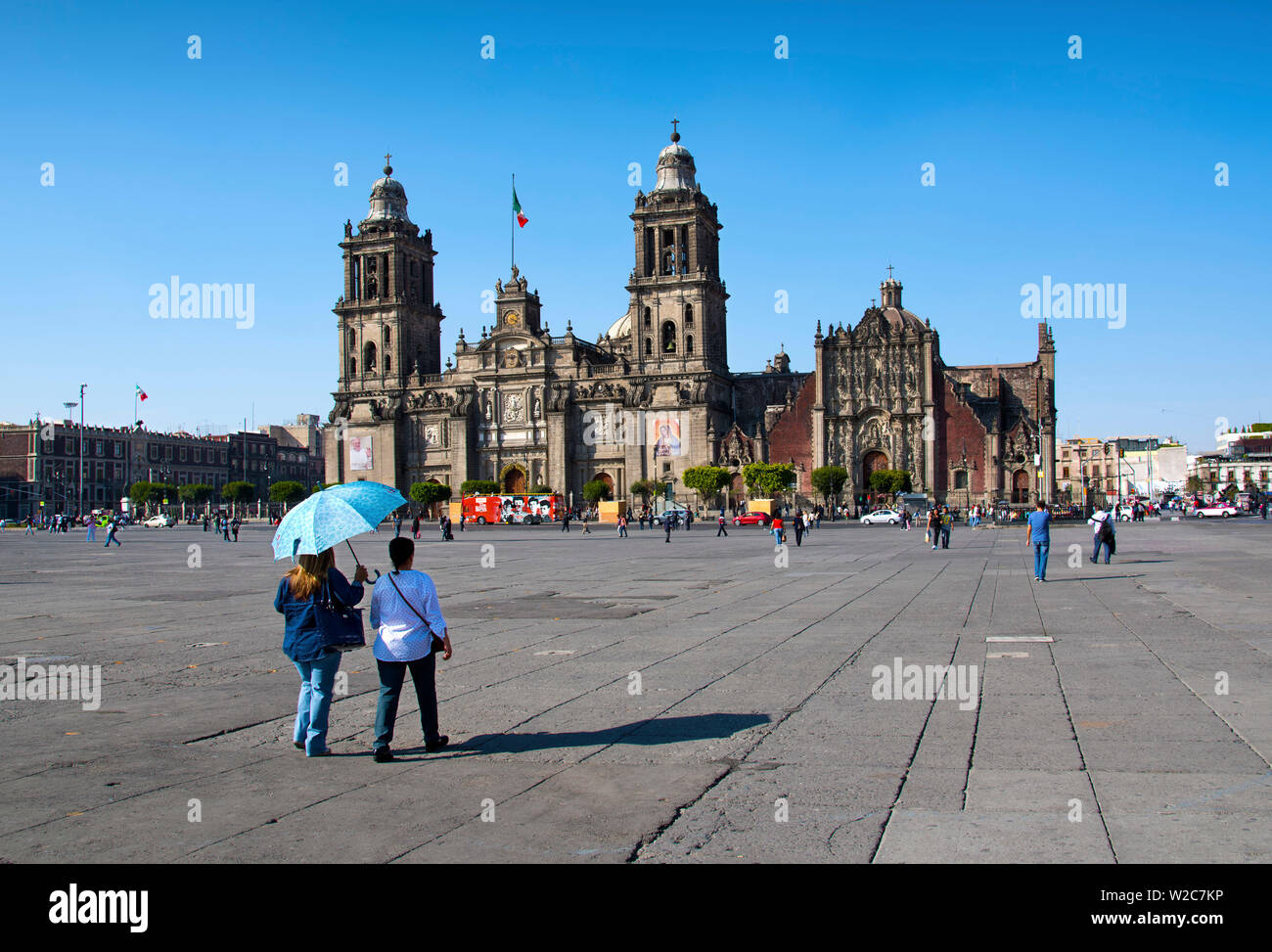Mexico, Mexico City, Metropolitan Cathedral, Zocalo, Main Plaza, Centro Historico Stock Photo