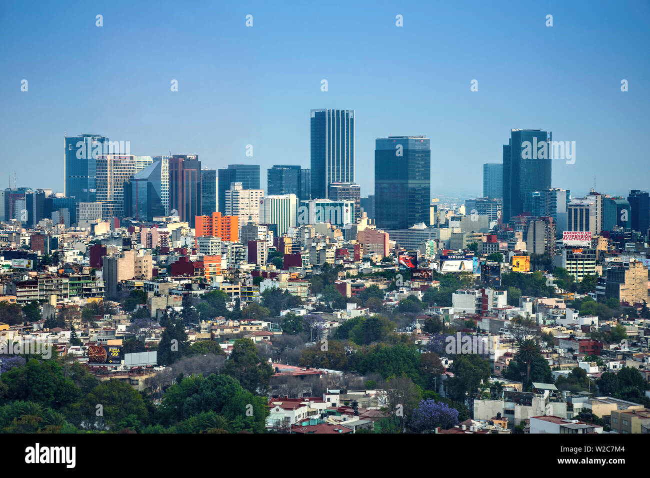 Mexico, Mexico City, Polanco District, Skyline, Neighborhood Stock Photo