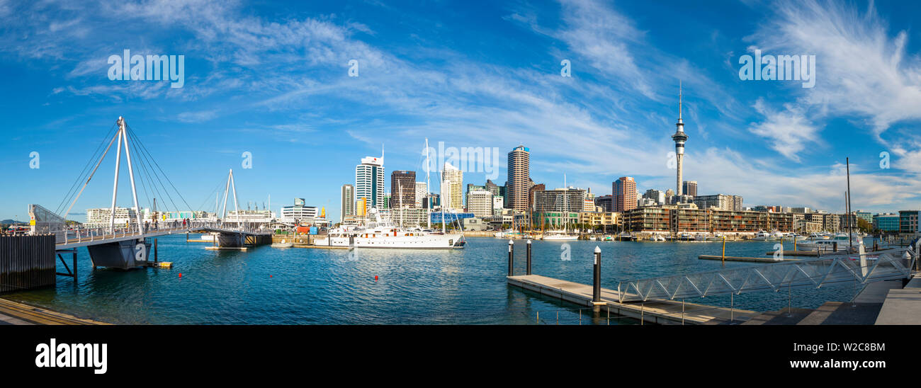 Viaduct Basin and CBD, Auckland, Northland, New Zealand Stock Photo