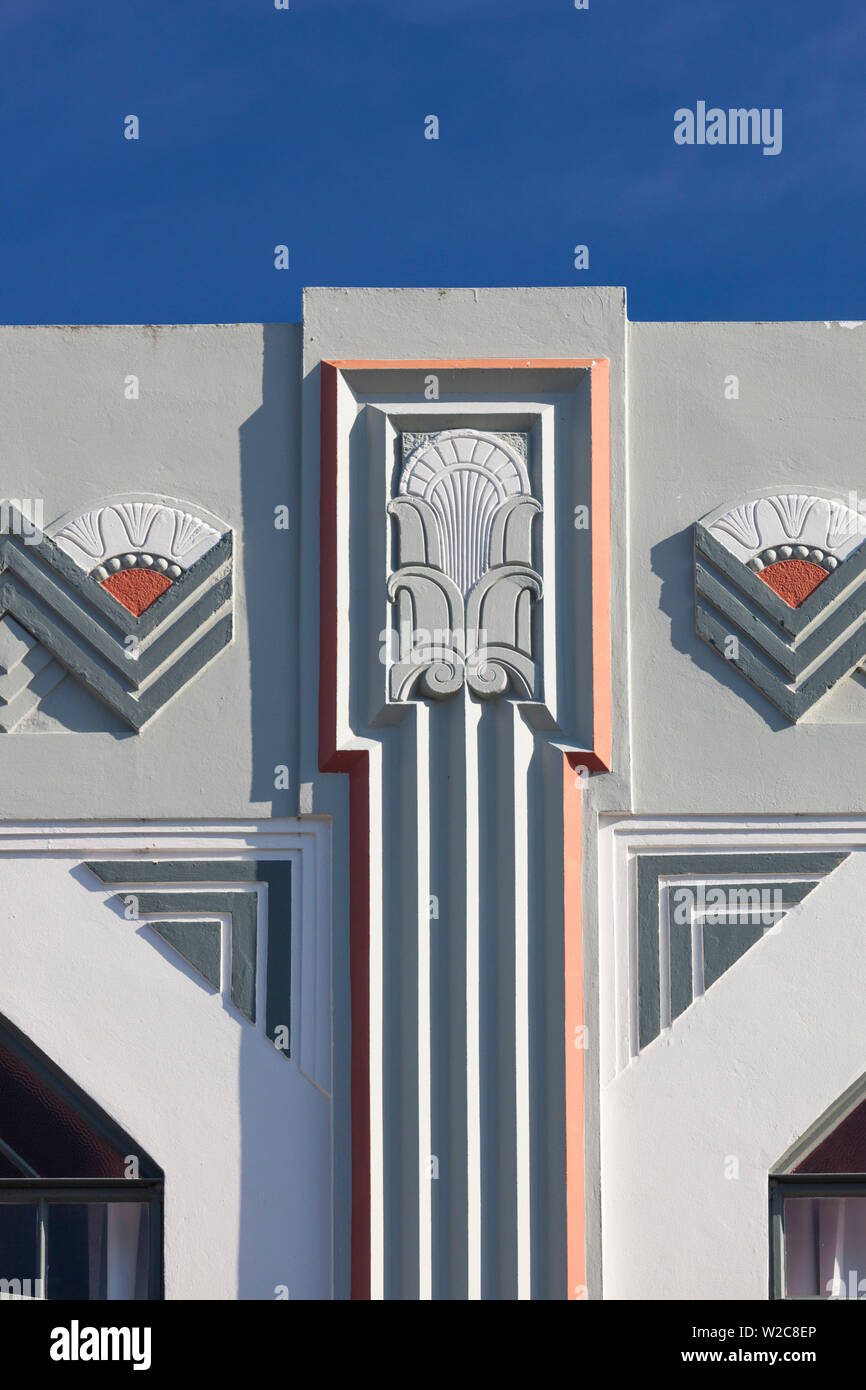 New Zealand, North Island, Hawkes Bay, Napier, art-deco architecture, detail Stock Photo