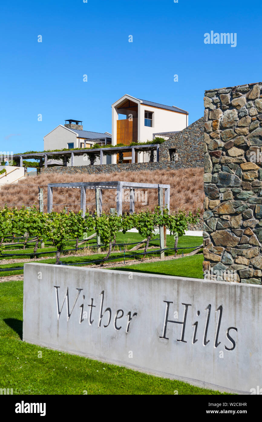 Wither Hills Vineyard, Blenheim, Marlborough, South Island, New Zealand Stock Photo