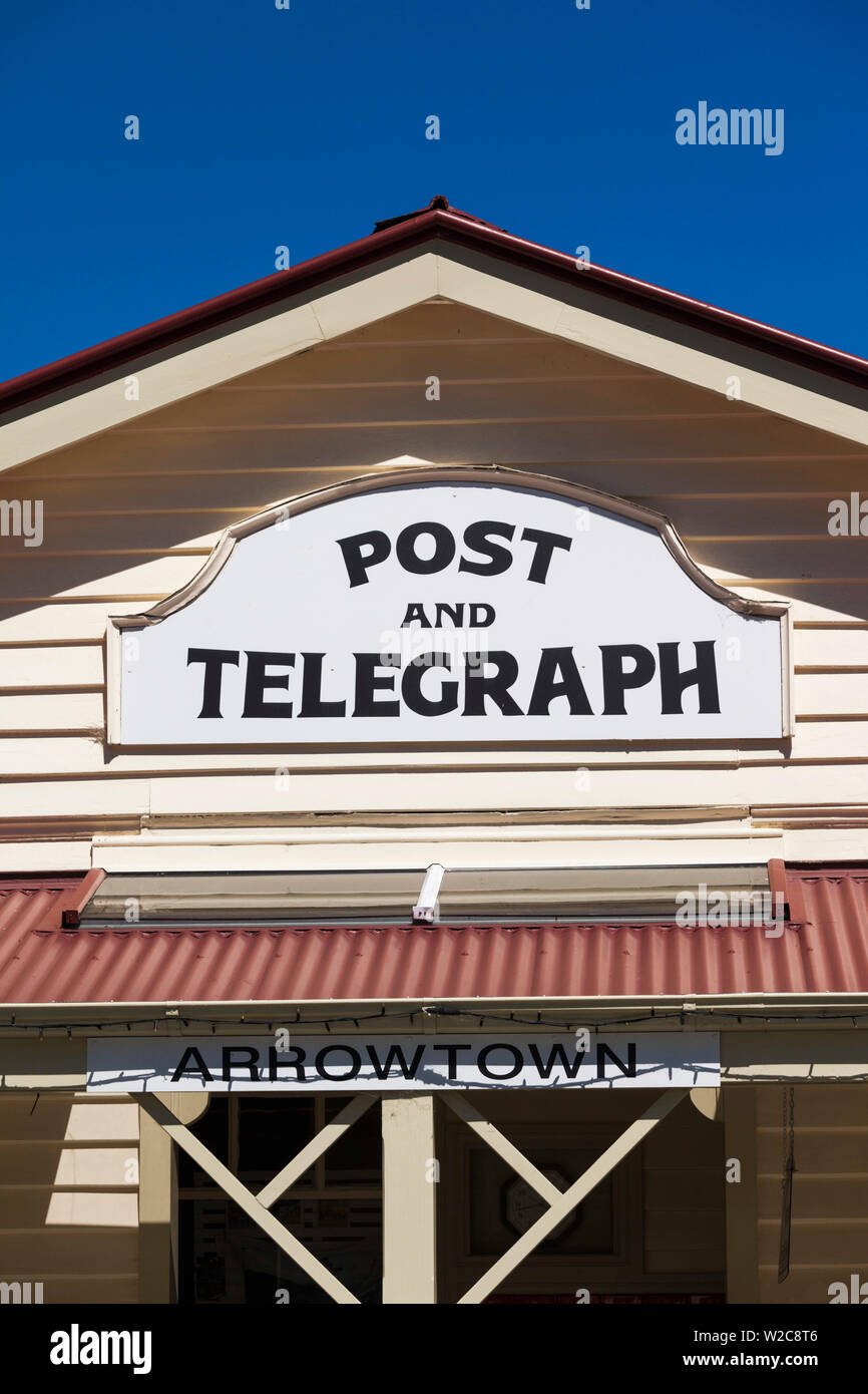 New Zealand, South Island, Otago, Arrowtown, Post and Telegraph building Stock Photo