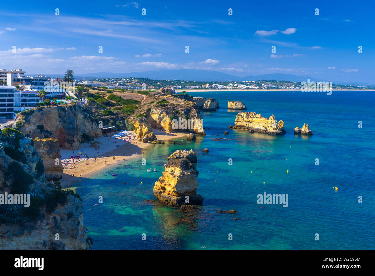 Portugal, Algarve, Lagos, Dona Ana Beach (Praia Dona Ana) Stock Photo