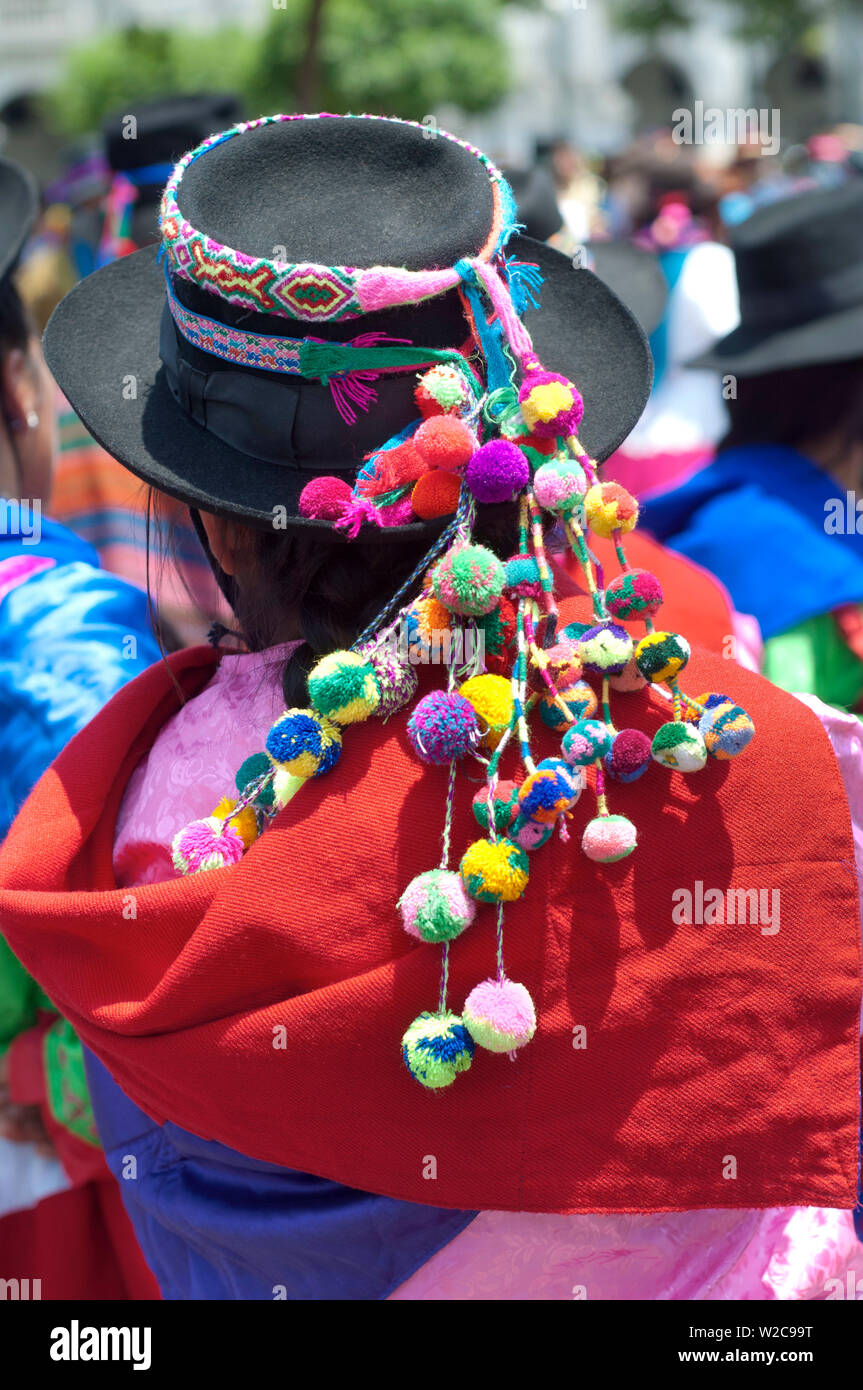 Peru, Lima, San Martin Square, Ayacuchano Carnival, Ayacucho Region, Traditional Festival Stock Photo
