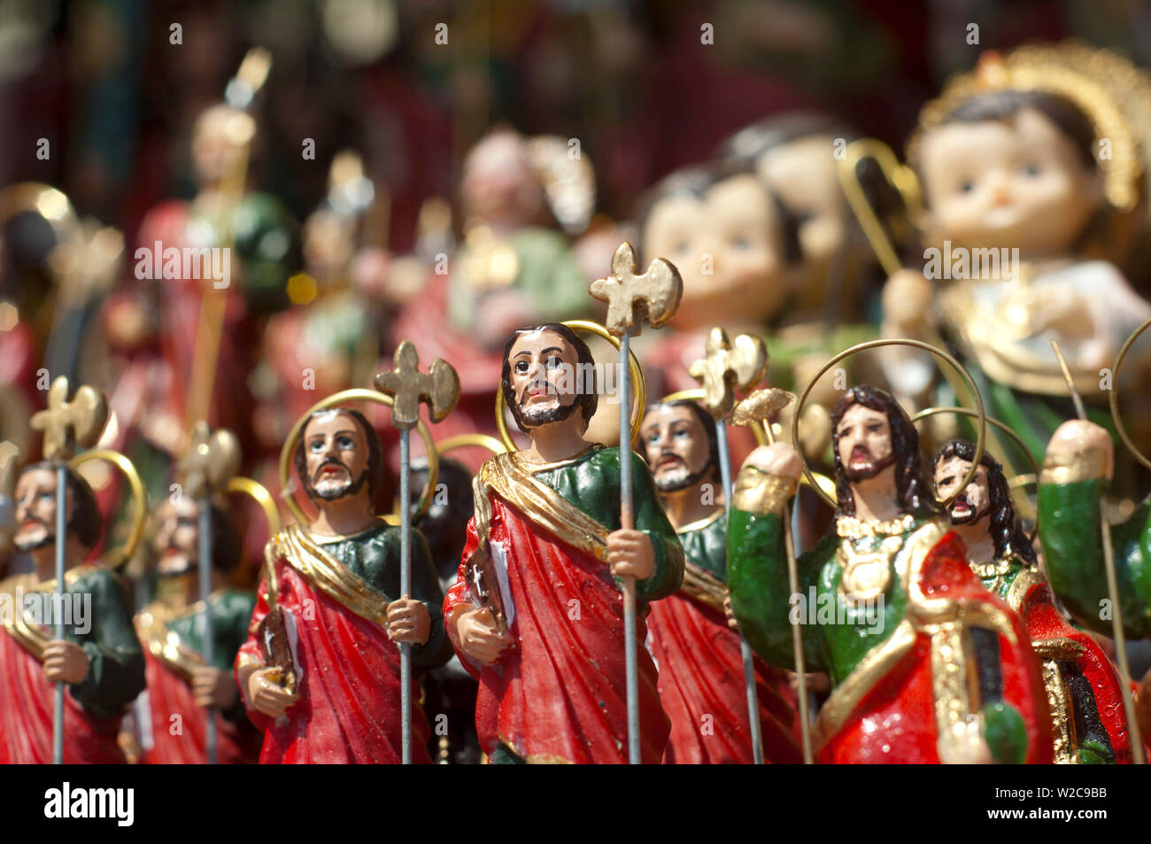 Peru Lima, Statues Of Jude the Apostle For Sale, Venerated At Iglesia San Francisco Stock Photo