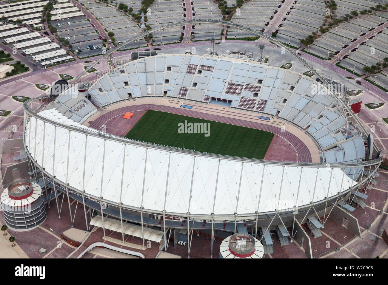 Qatar, Doha, View of Aspire Sports Center Stock Photo Alamy