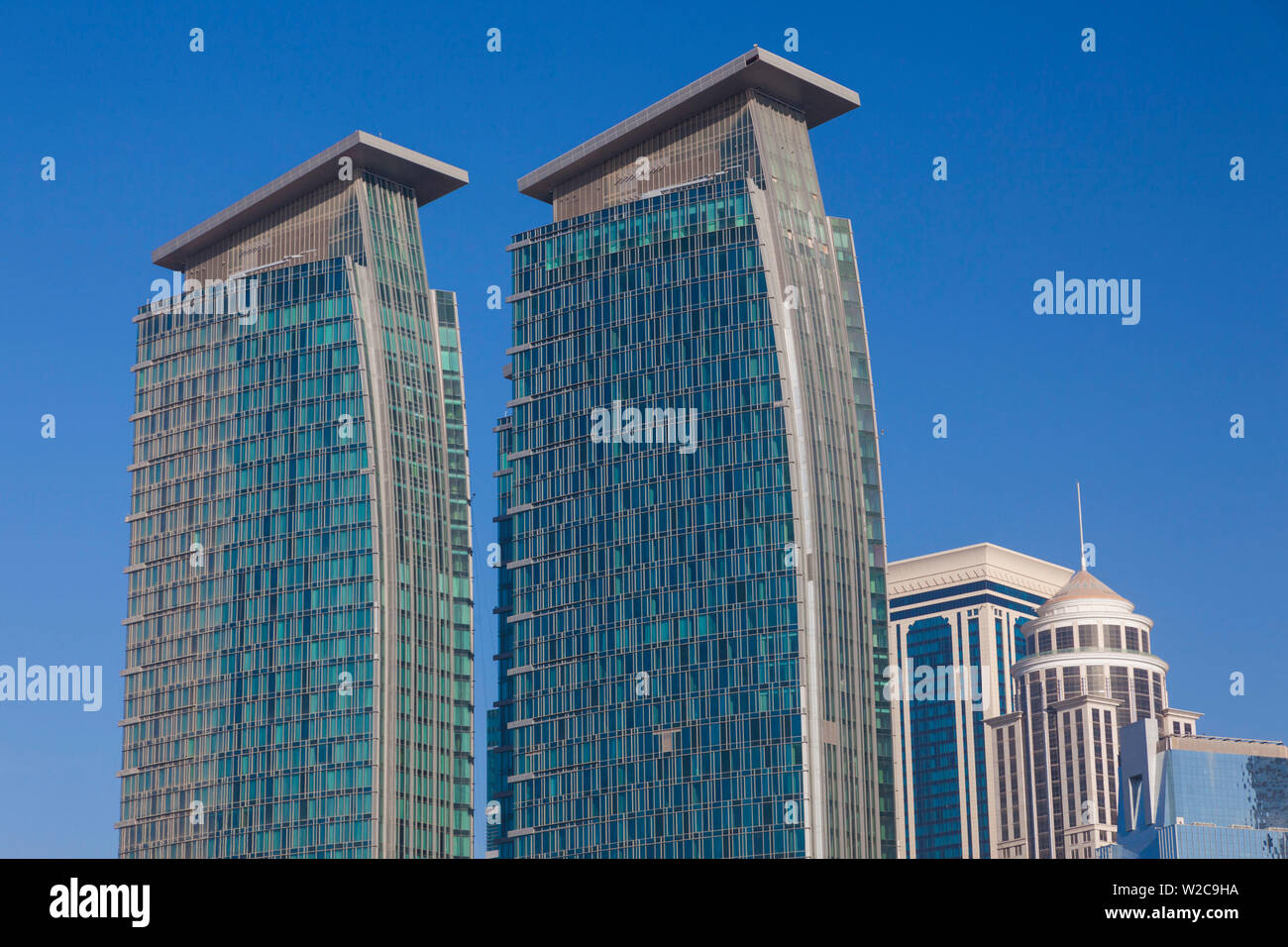 Qatar, Doha, West Bay, Marriott Hotel Towers Stock Photo Alamy