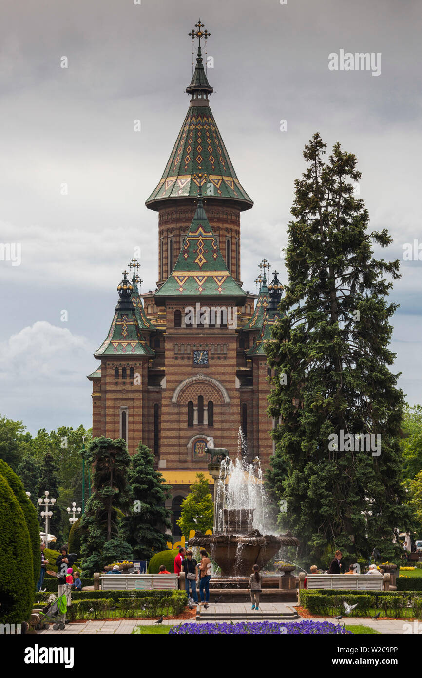 Romania, Banat Region, Timisoara, Metropolitan Cathedral, exterior, daytime Stock Photo