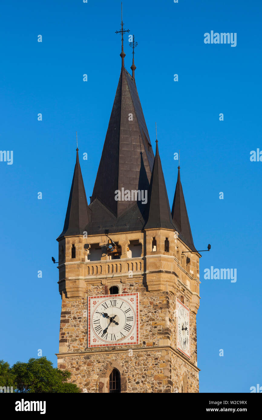 Romania, Maramures Region, Baia Mare, St. Stephan's Tower Stock Photo