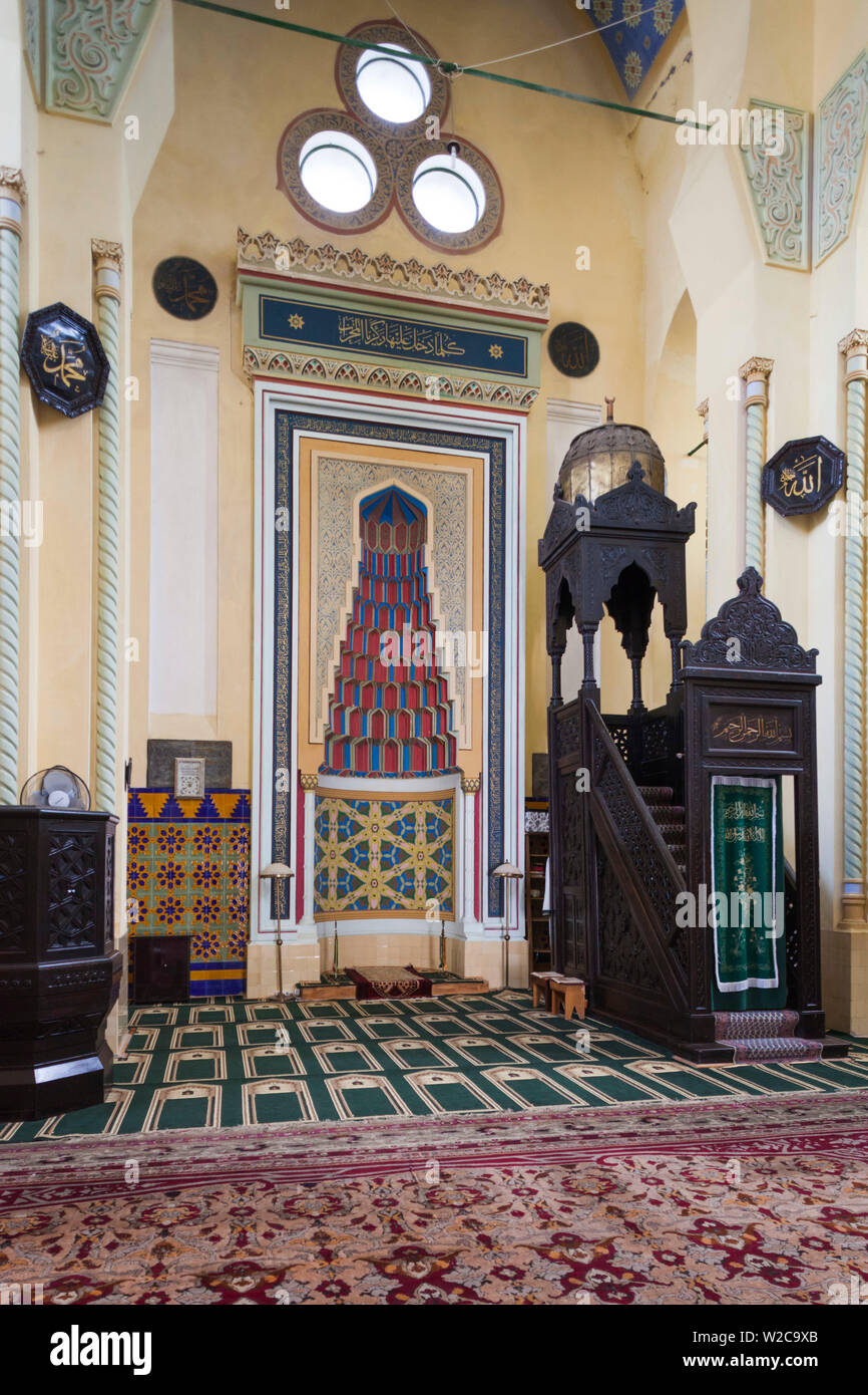 Romania, Black Sea Coast, Constanta, Geamia Hunchiar Mosque, interior Stock Photo