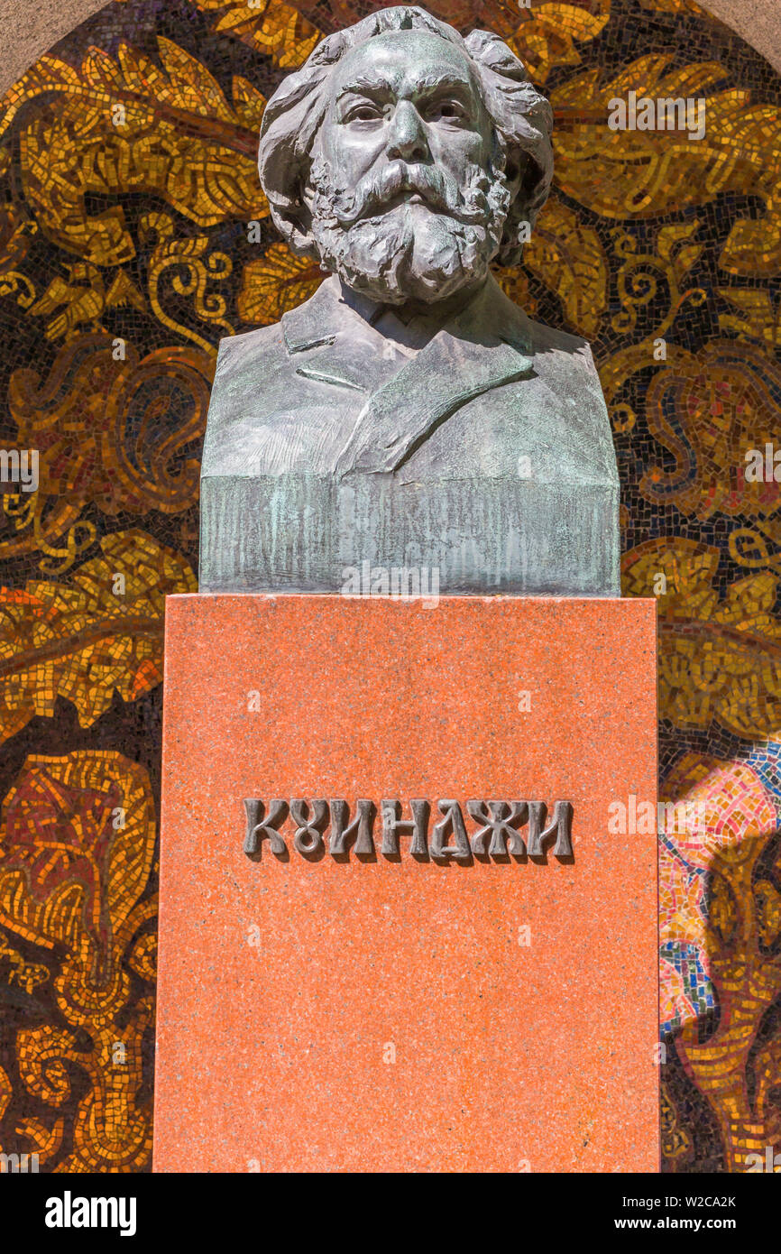 Grabe of painter Arkhip Kuindzhi, Tikhvin Cemetery, Alexander Nevsky Lavra, Saint Petersburg, Russia Stock Photo