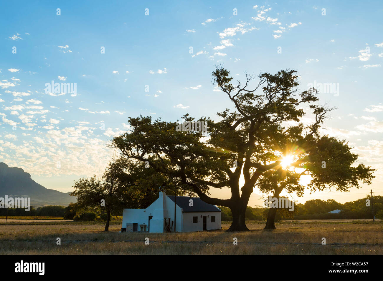 Farmhouse nr Franschoek, Winelands, Western Cape Province, South Africa Stock Photo