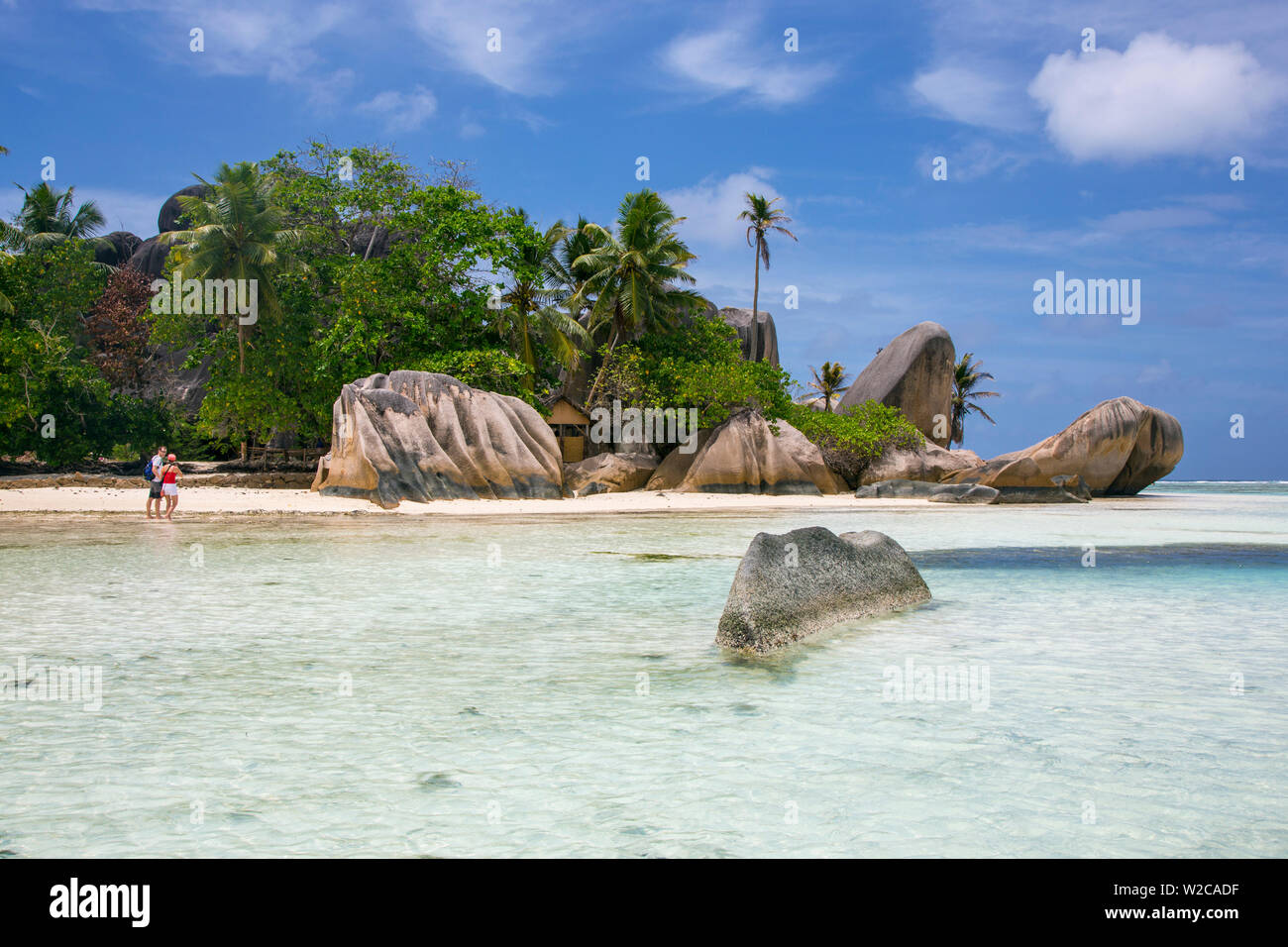 Anse Source D'Argent beach, La Digue, Seychelles Stock Photo