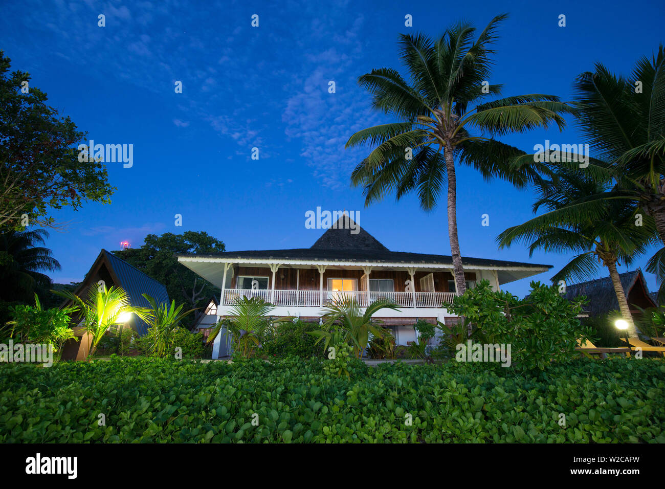 La Digue Island Lodge hotel, La Digue, Seychelles Stock Photo